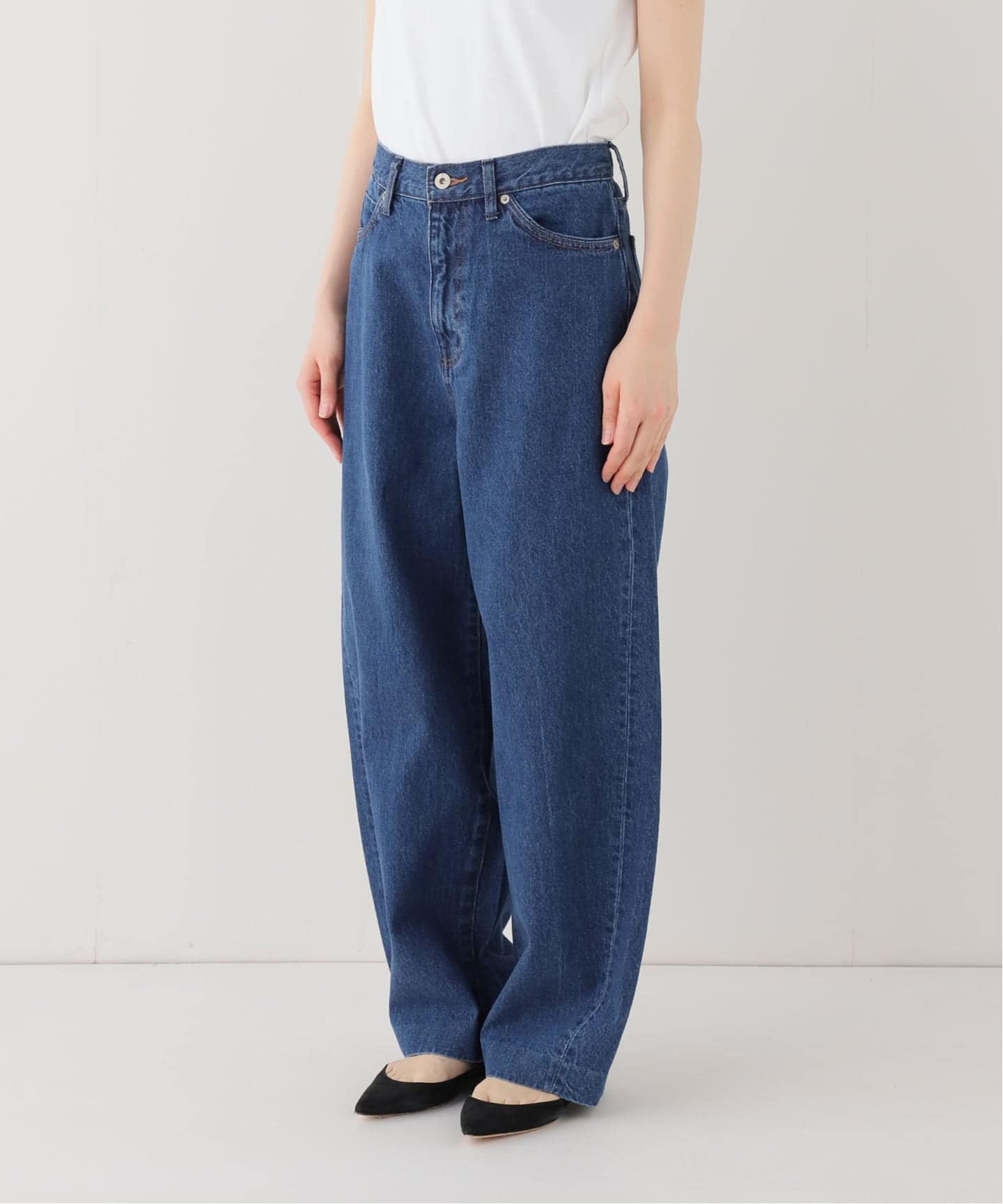 slobeiena カーブデニム LE DENIM カーブバギーデニムパンツ（デニム