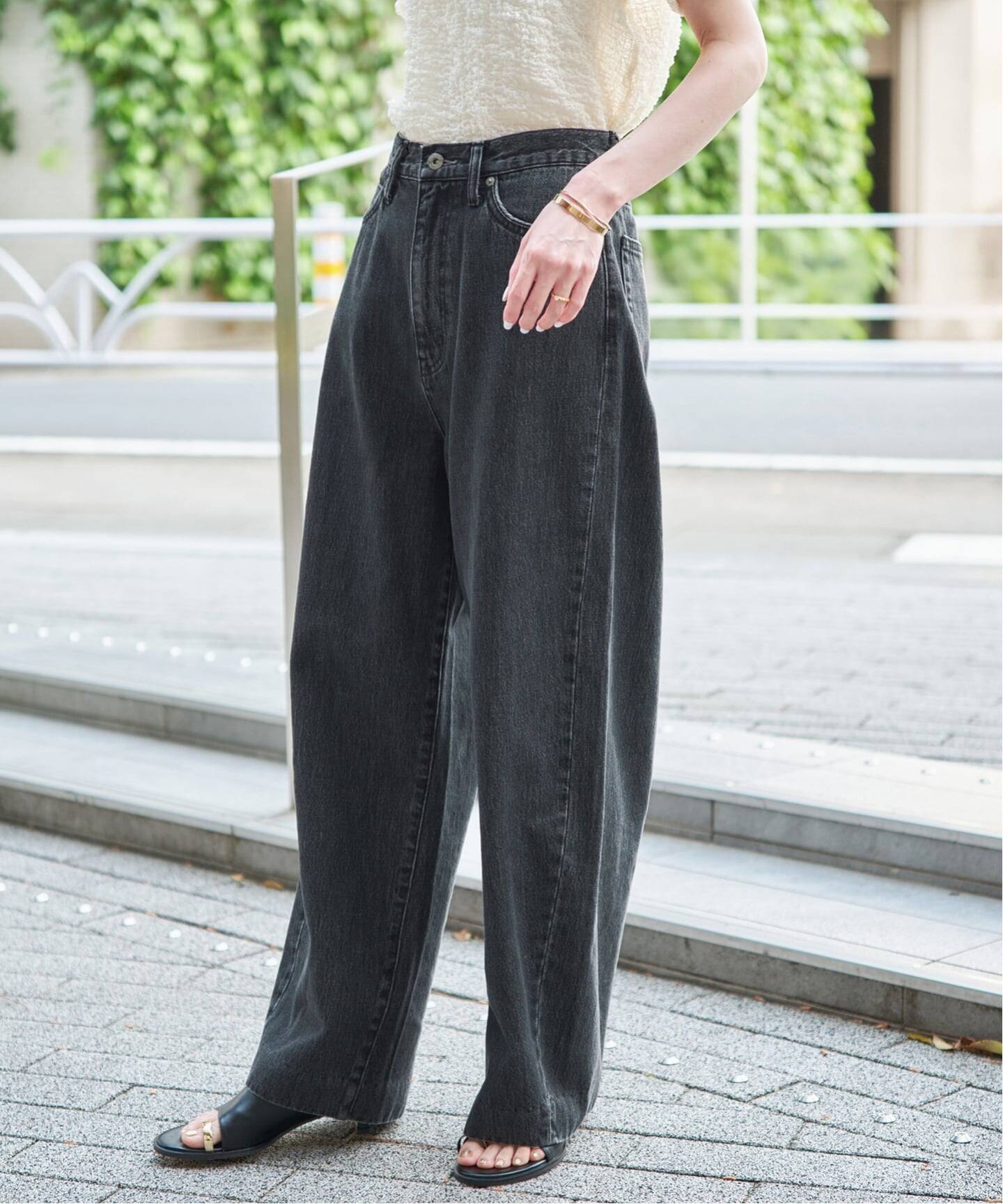 LE DENIM ライトカーブバギーデニムパンツ（デニムパンツ・ジーンズ 