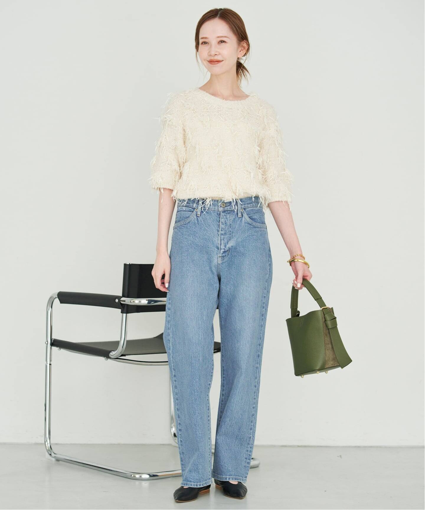 4サイズ展開/追加》LE DENIM ストレートデニムパンツ（デニムパンツ 