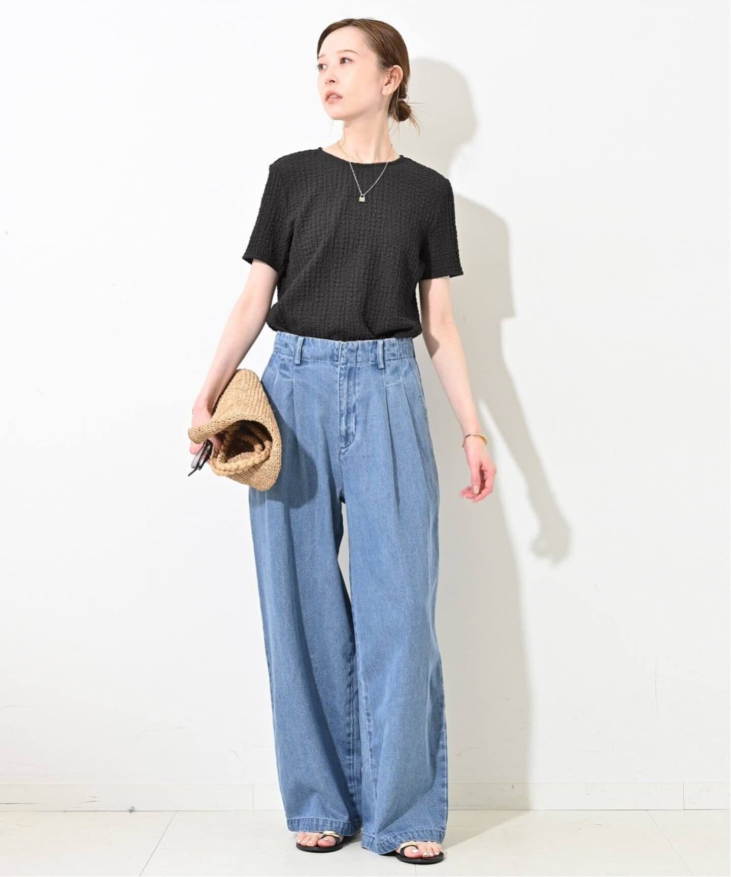 WEB限定/3サイズ展開/追加5》LEDENIM TUCK TROUSERデニム（デニム