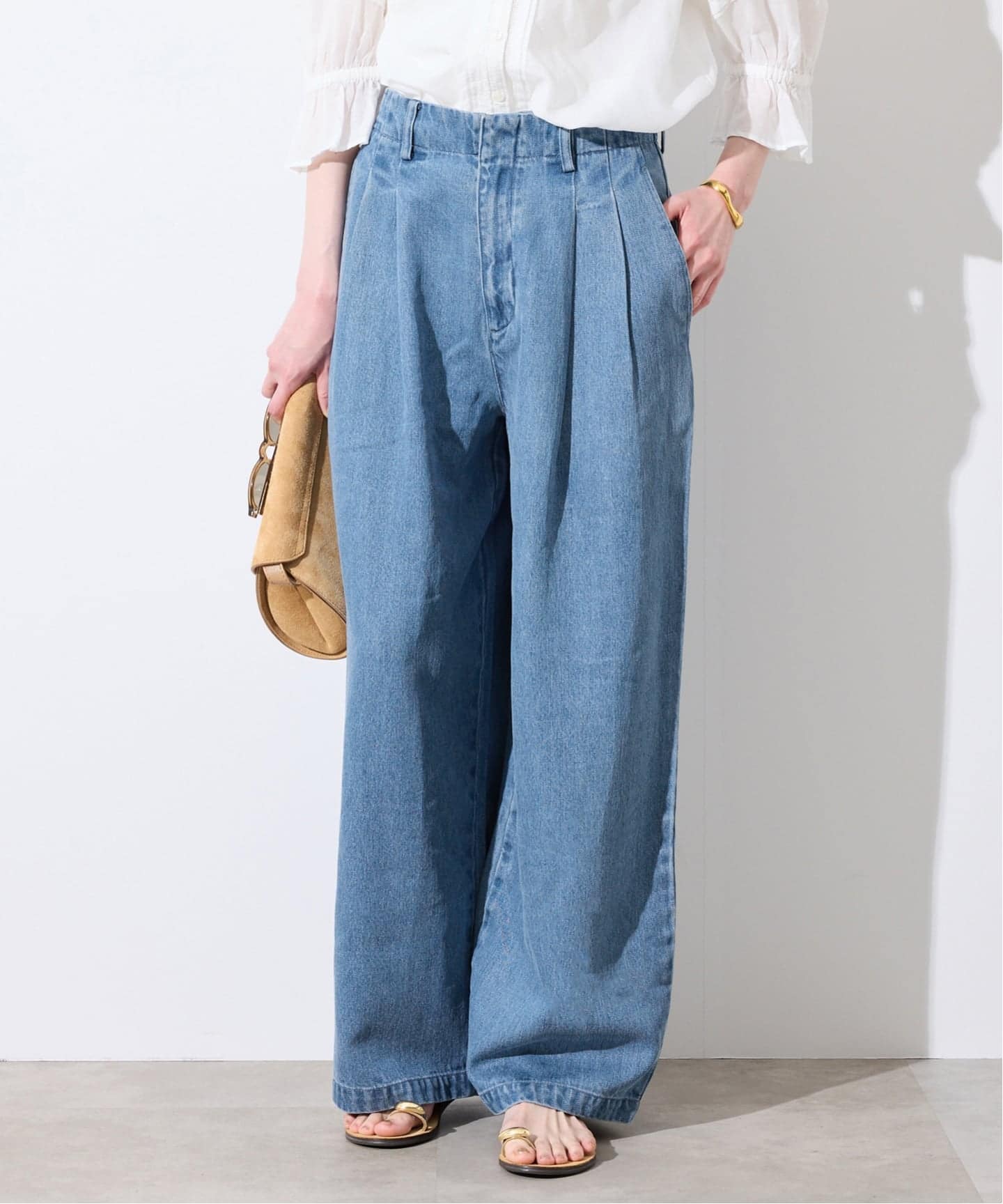 WEB限定/3サイズ展開/追加6》LEDENIM TUCK TROUSERデニム（デニム