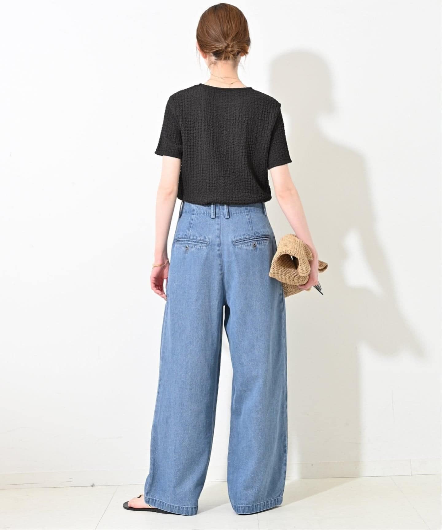 WEB限定/3サイズ展開/追加6》LEDENIM TUCK TROUSERデニム（デニム