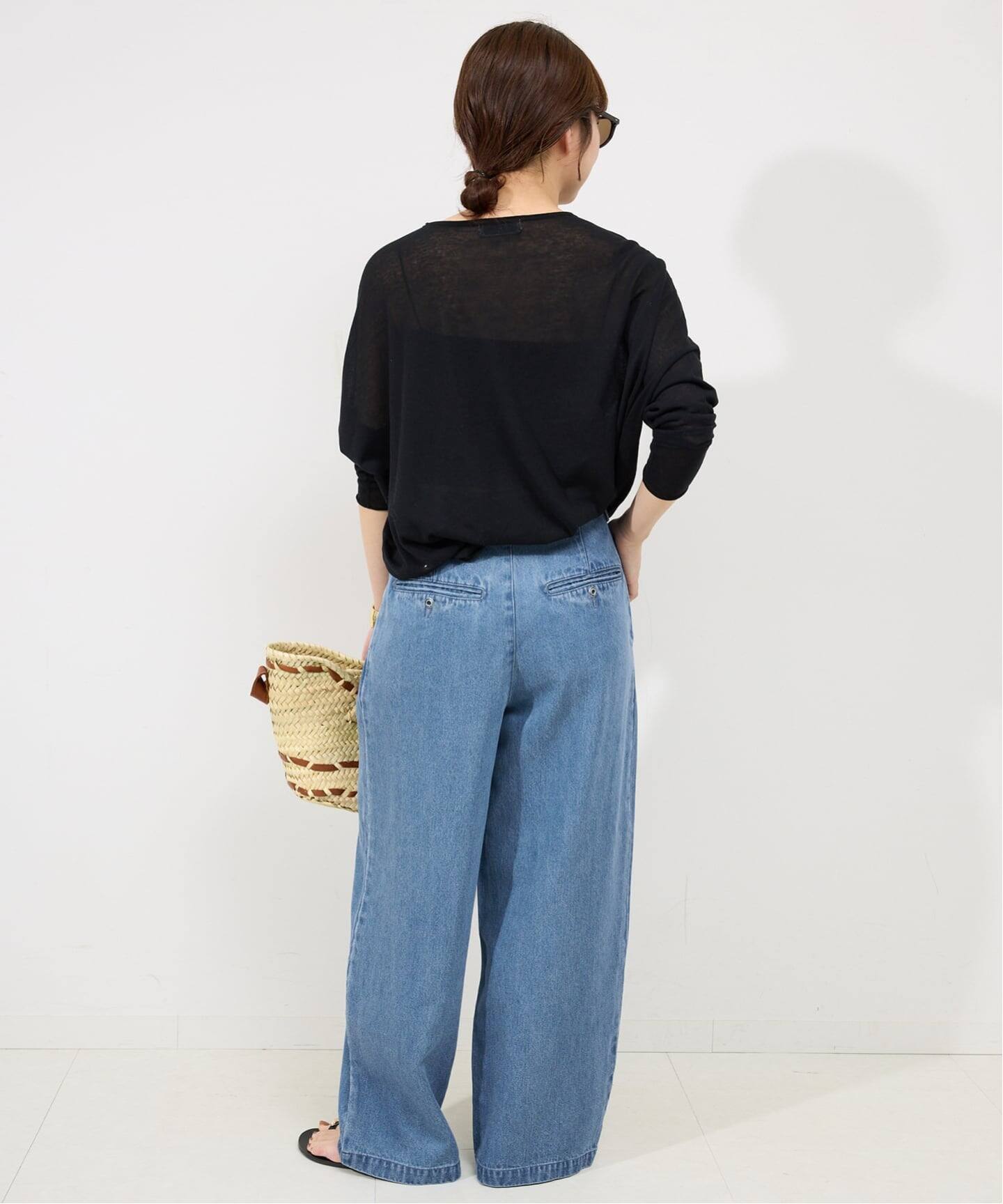 WEB限定/3サイズ展開/追加6》LEDENIM TUCK TROUSERデニム（デニム