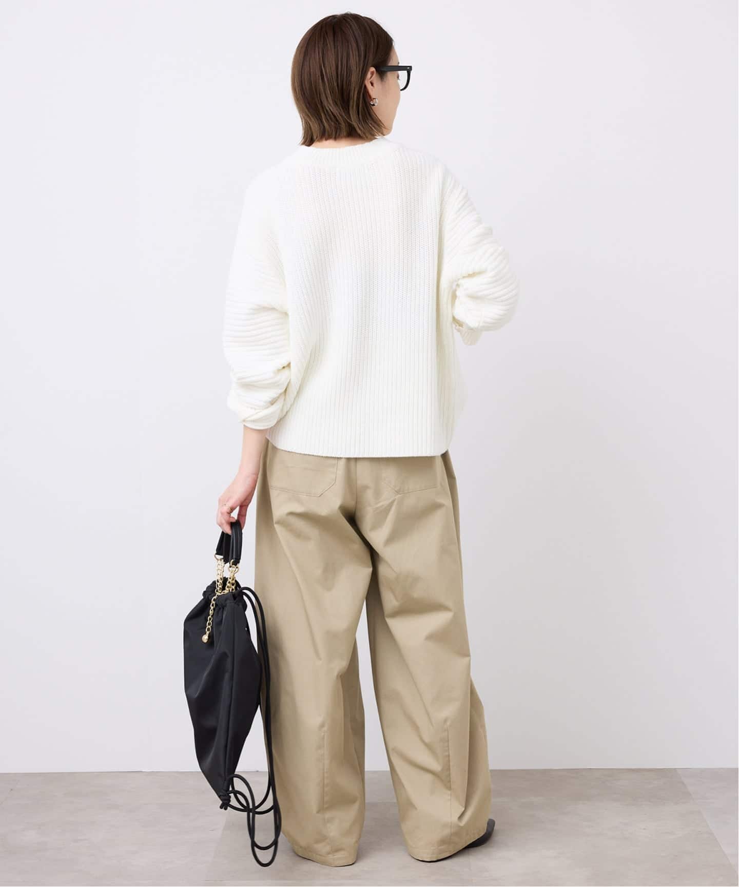 SLOBE IENA ライトチノタックカーブトラウザー　ベージュ　36 接触冷感/WEB限定/追加》ライトチノタックカーブトラウザー