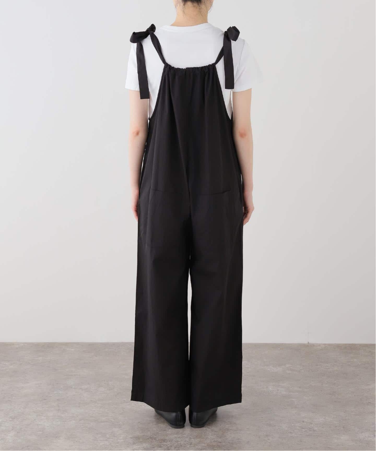 normment/ノーメント SLOBE別注 COTTON POPLIN RIBBON JUMPSUIT