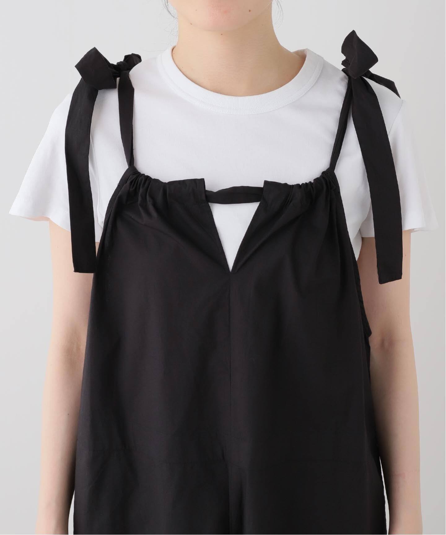 normment/ノーメント SLOBE別注 COTTON POPLIN RIBBON JUMPSUIT