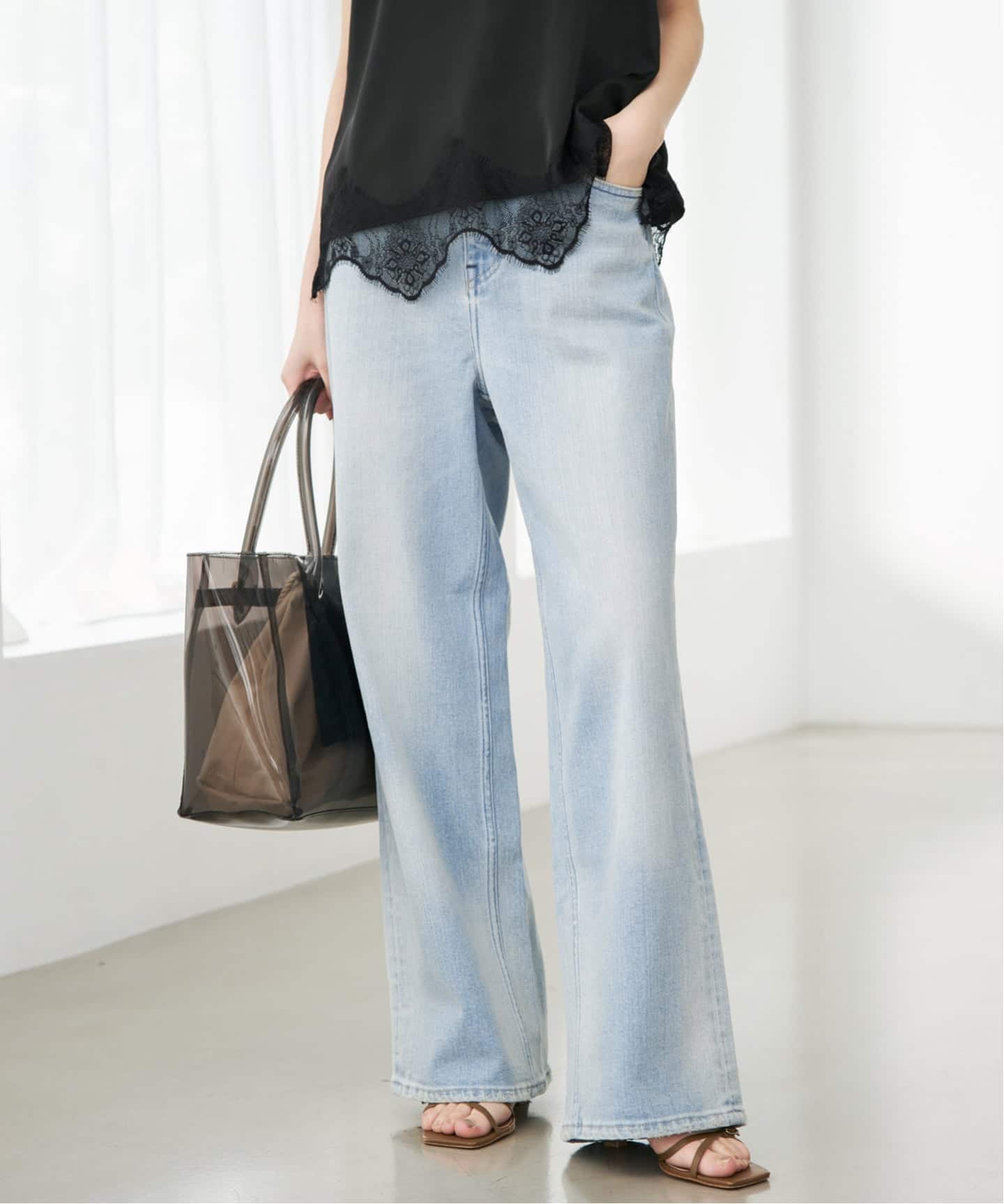 Healthy DENIM/ヘルシーデニム　SLOBE別注Almond ピンク セール】【Healthy denim/ヘルシーデニム 】Almondシャツ◇（シャツ