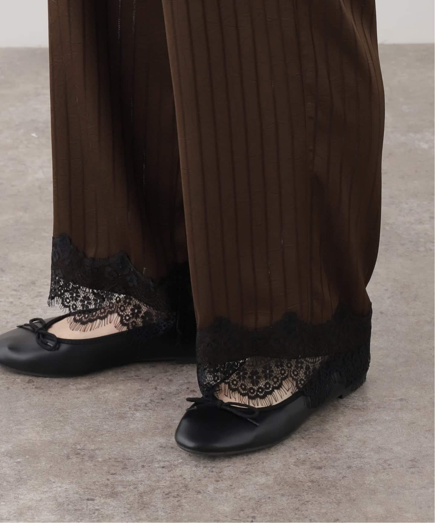 ARCHIVE STANCE/アーカイブスタンス サテンストライプレースパンツ AS
