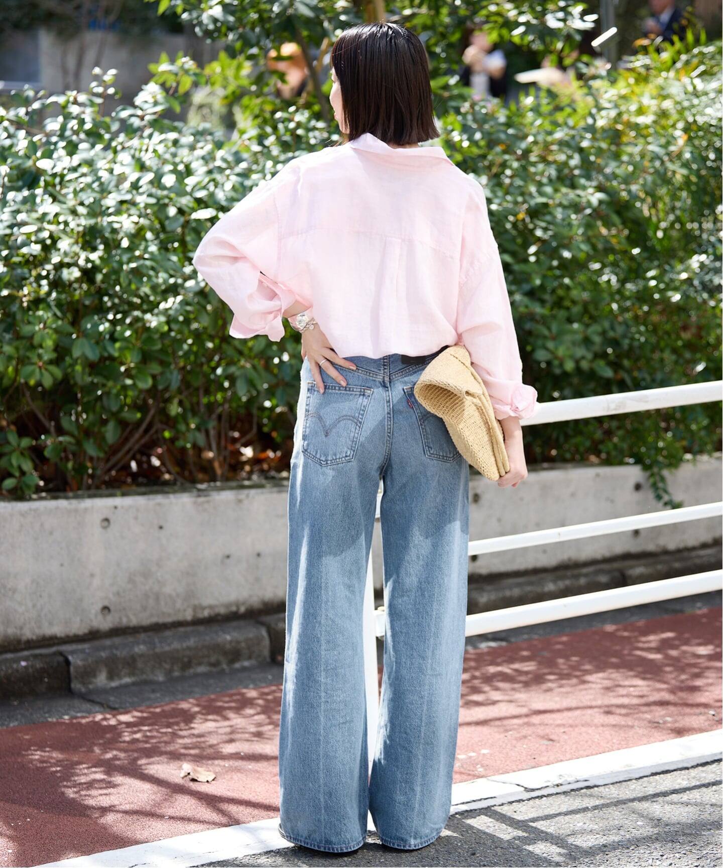LEVI'S/リーバイス RIBCAGE WIDE LEG A6081-0020（デニムパンツ