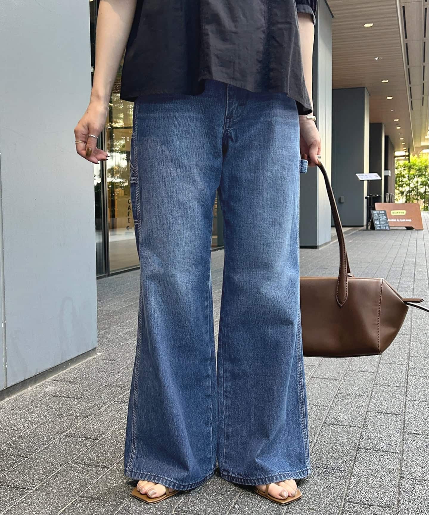 予約》LEE/リー SLOBE別注 Loose Flare ペインターパンツ（デニム