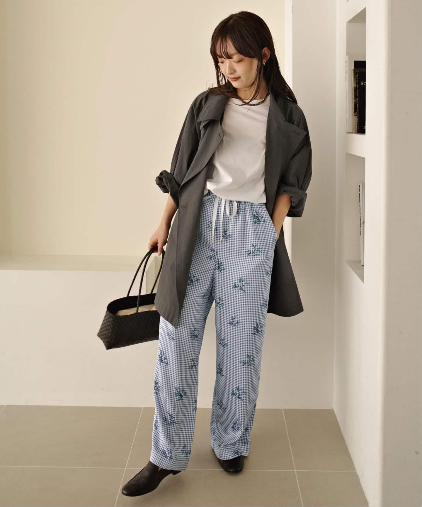 Margaux Dereume × SLOBE サテンイージーパンツ（その他パンツ