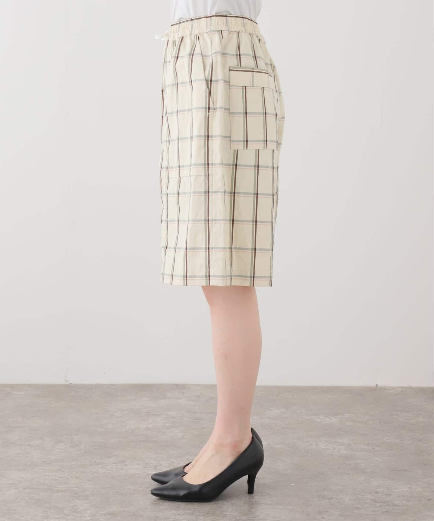IENA LA BOUCLE P/Lチェックハーフパンツ（ショート・ハーフパンツ