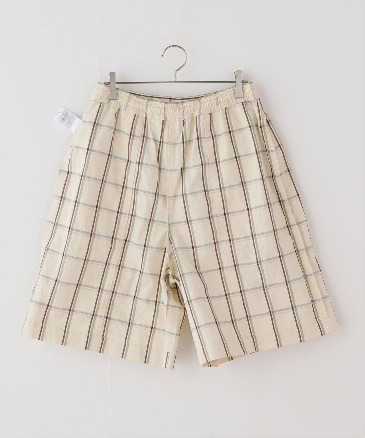 IENA LA BOUCLE P/Lチェックハーフパンツ（ショート・ハーフパンツ