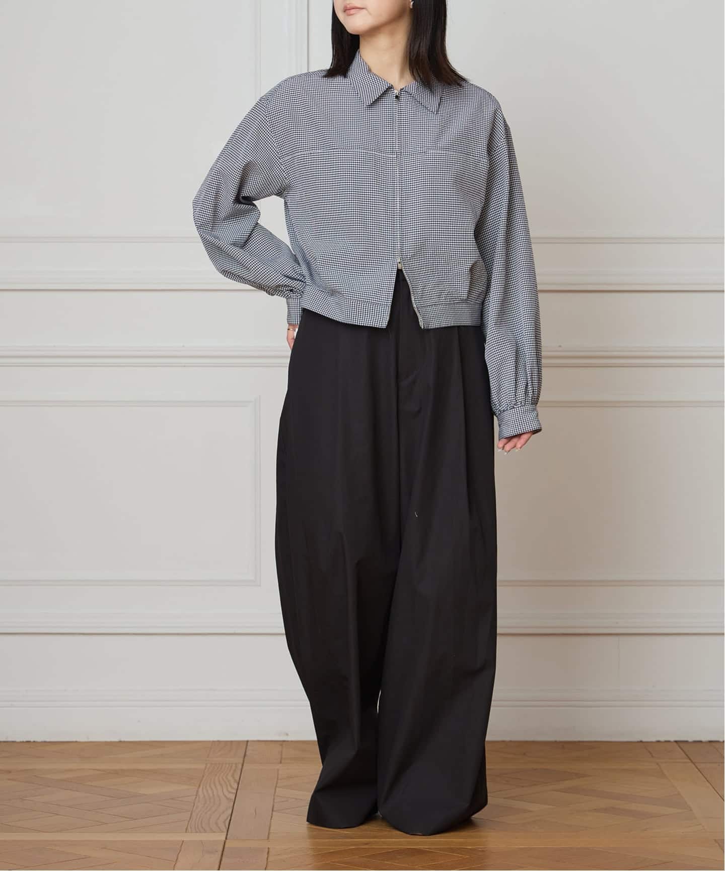 IENA LA BOUCLE コットンウェザーバレルパンツ（スラックス）｜IENA