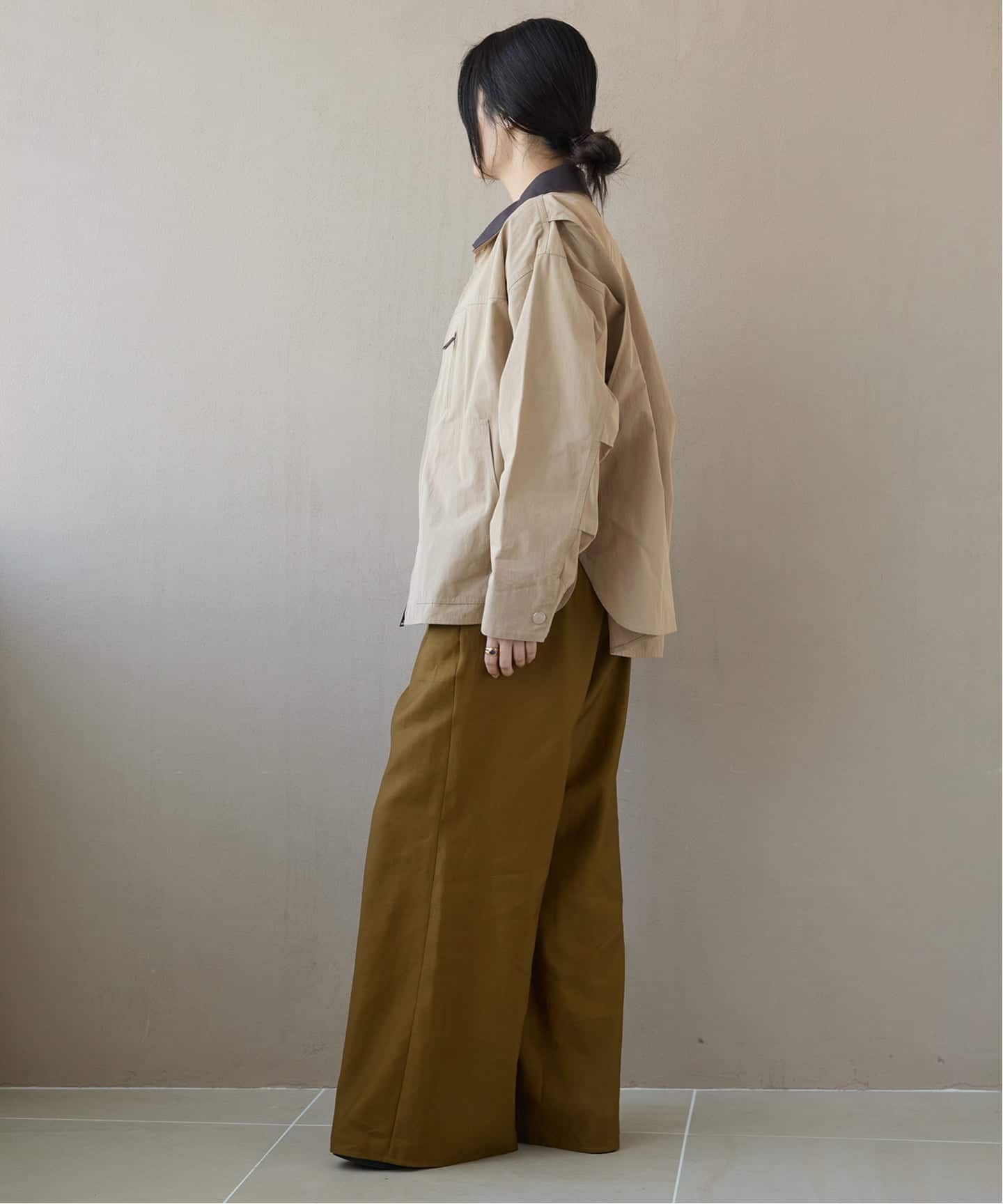 洗濯機洗い可》IENA LA BOUCLE コットンサテンイージーパンツ（その他