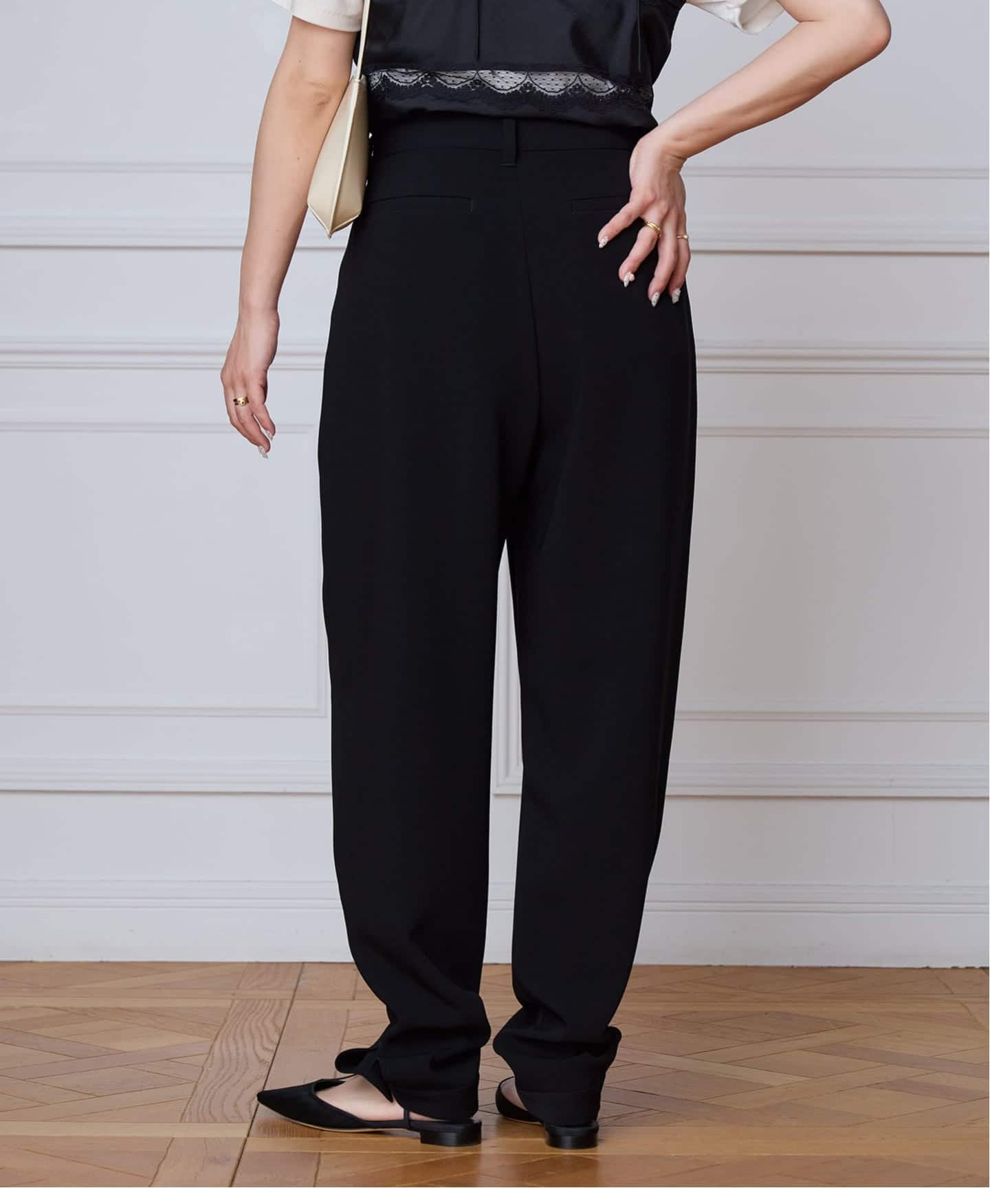 IENA LA BOUCLE バックサテンジョーゼットパンツ（その他パンツ