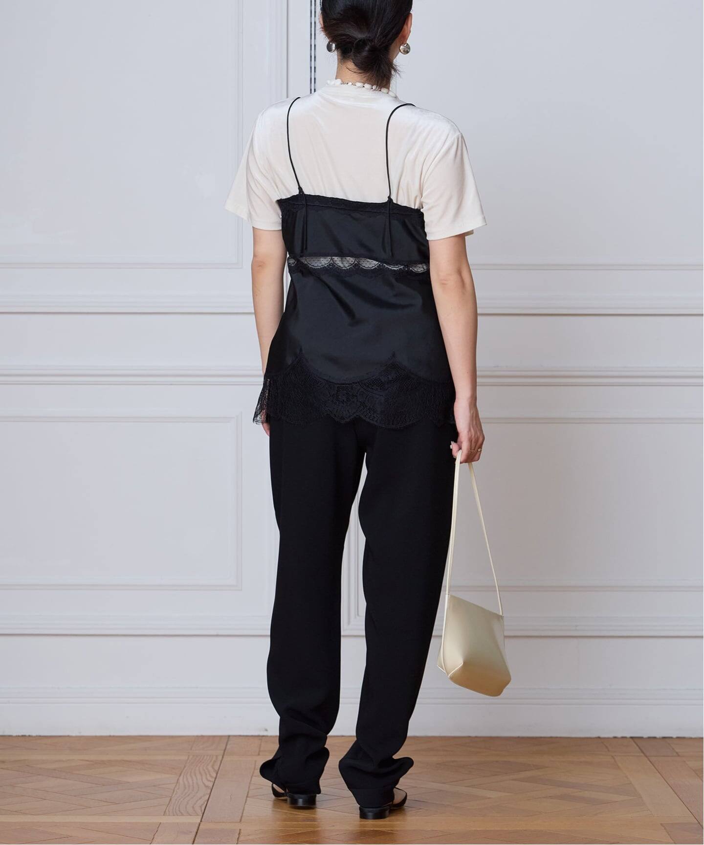 IENA LA BOUCLE バックサテンジョーゼットパンツ（その他パンツ