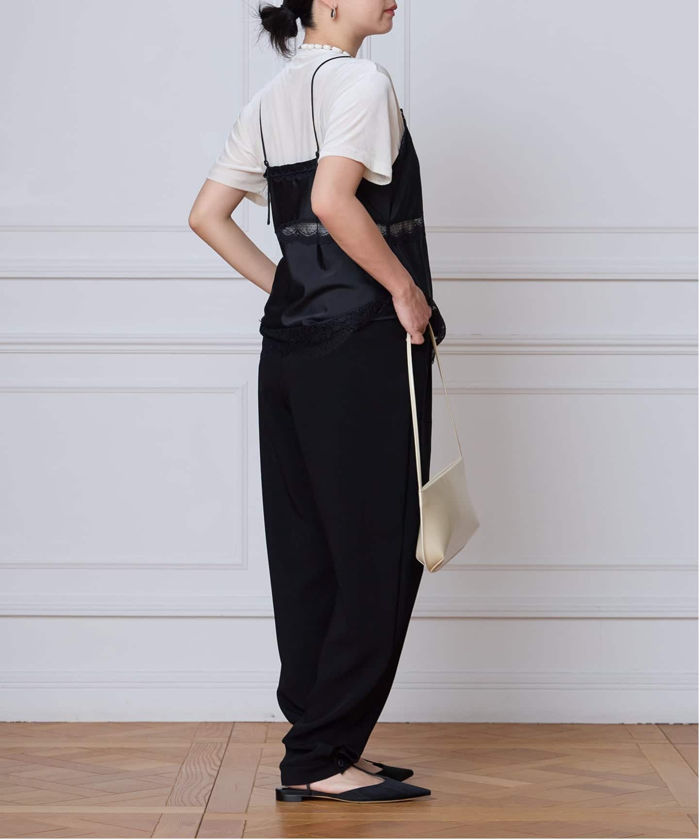 IENA LA BOUCLE バックサテンジョーゼットパンツ（その他パンツ
