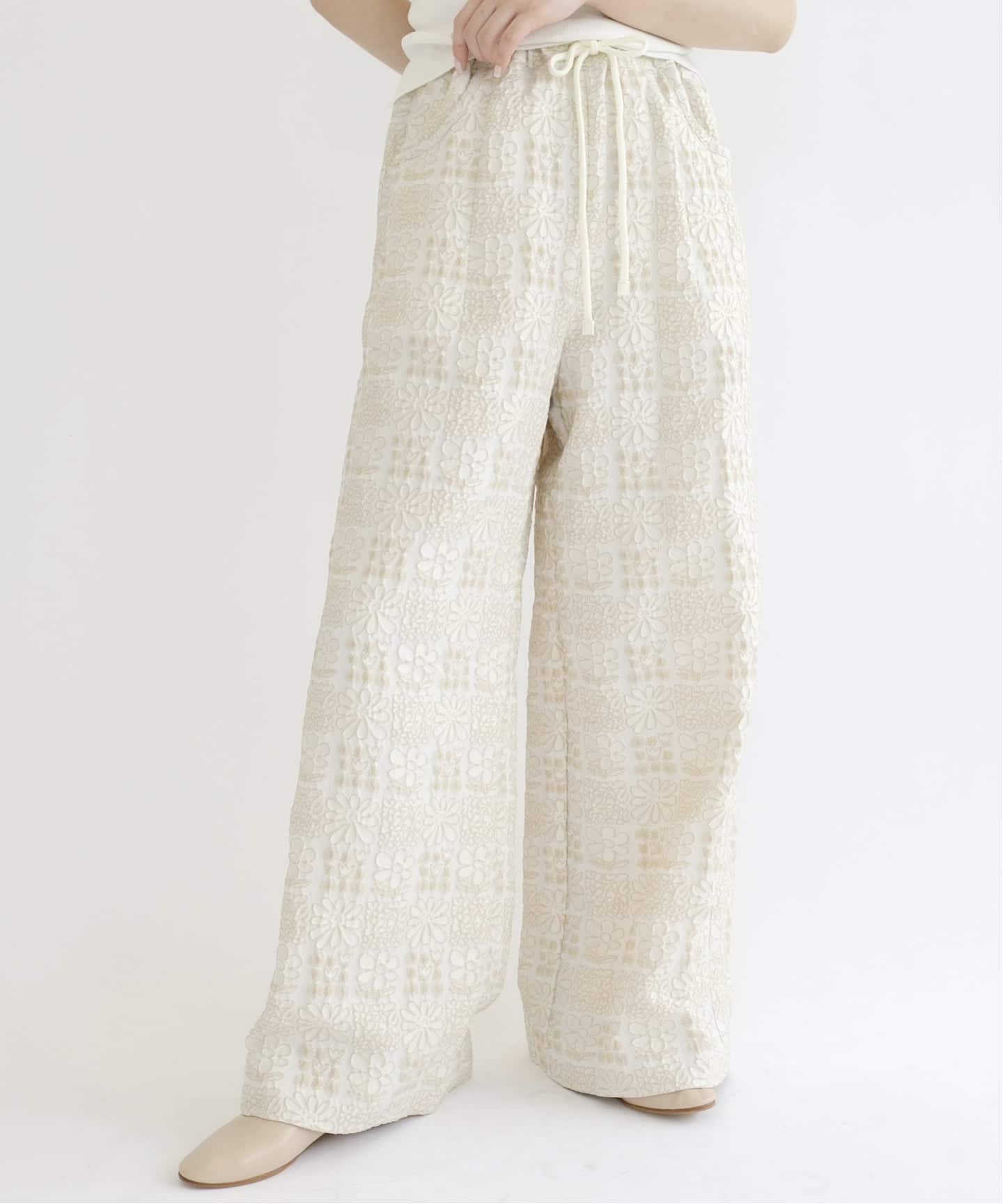 IENA LA BOUCLE フラワーJQストリングパンツ（その他パンツ）｜IENA