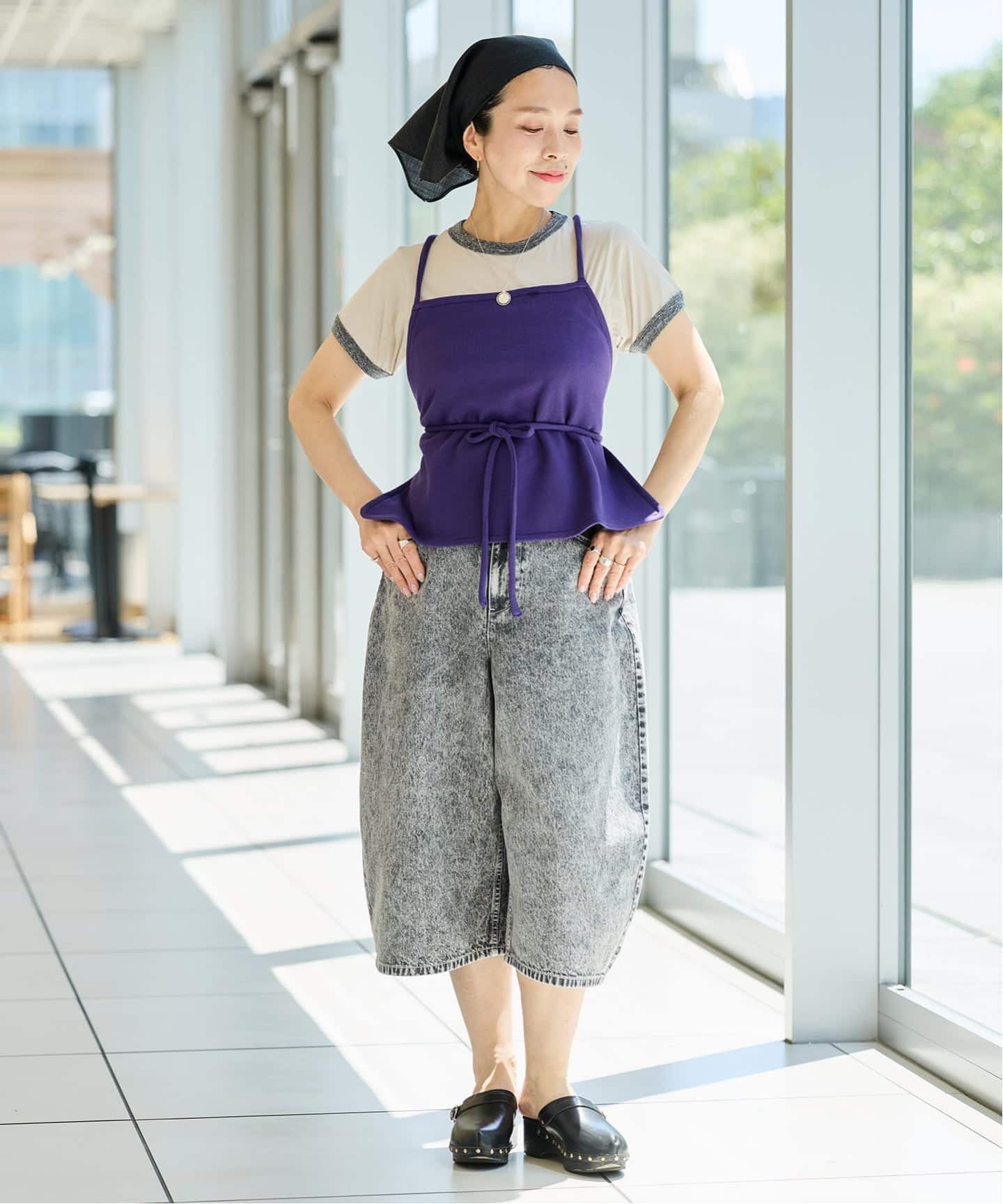 IENA LA BOUCLE リネン ヘリンボンカーゴショーツ ハーフパンツ IENA