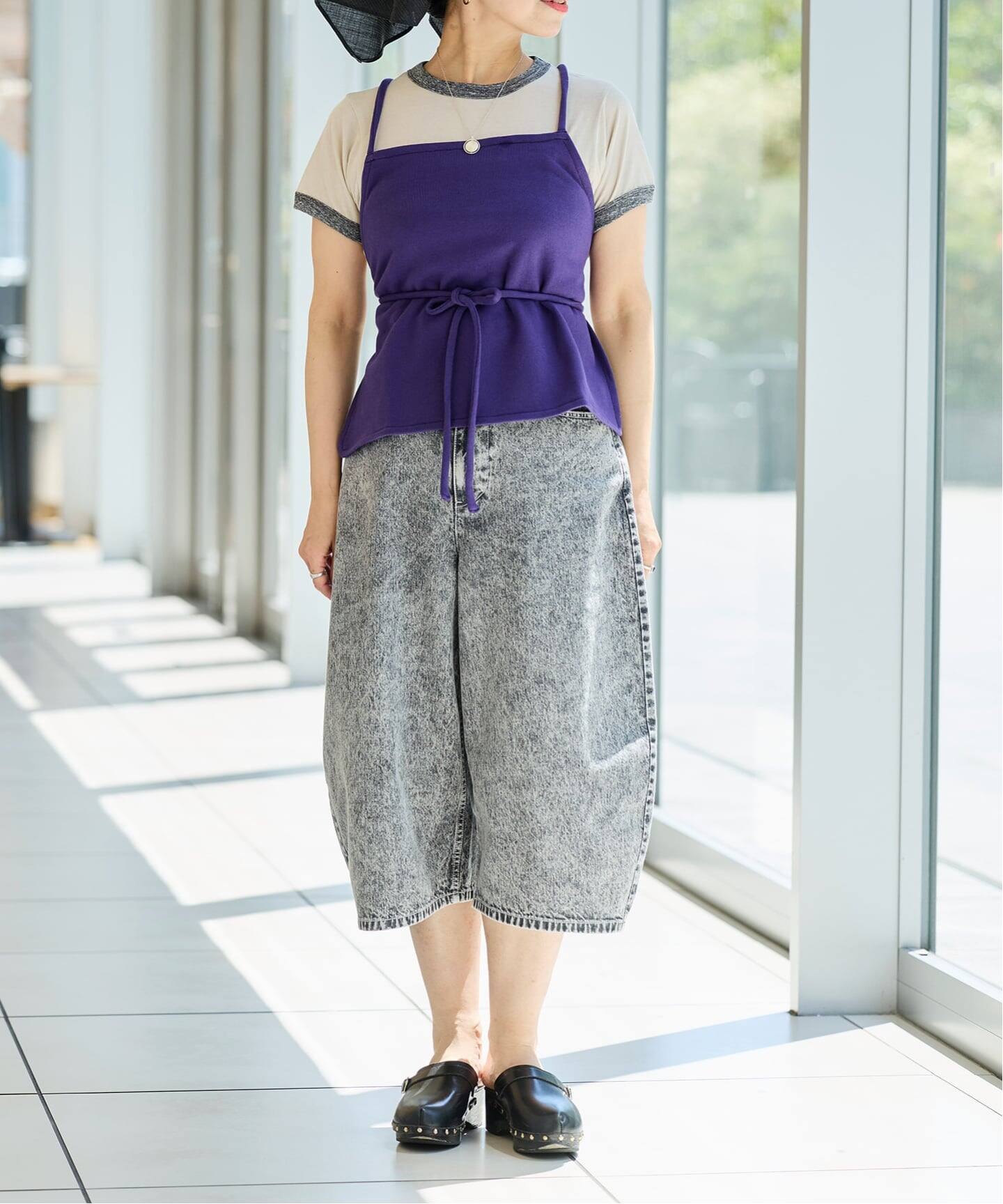 IENA LA BOUCLE ケミカルハーフデニムパンツ（ショート・ハーフパンツ