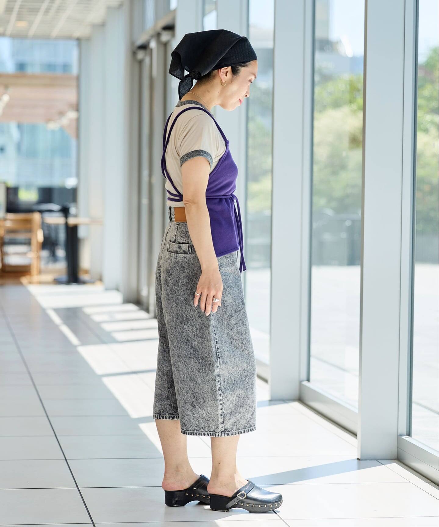 IENA LA BOUCLE ケミカルハーフデニムパンツ（ショート・ハーフパンツ