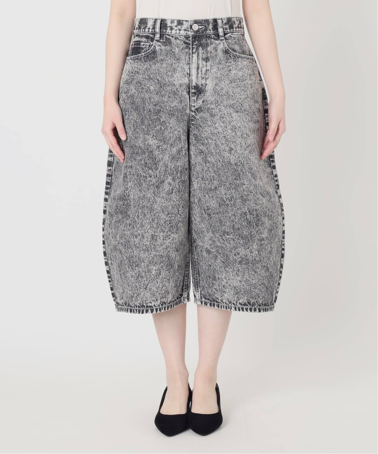 IENA LA BOUCLE ケミカルハーフデニムパンツ（ショート・ハーフパンツ