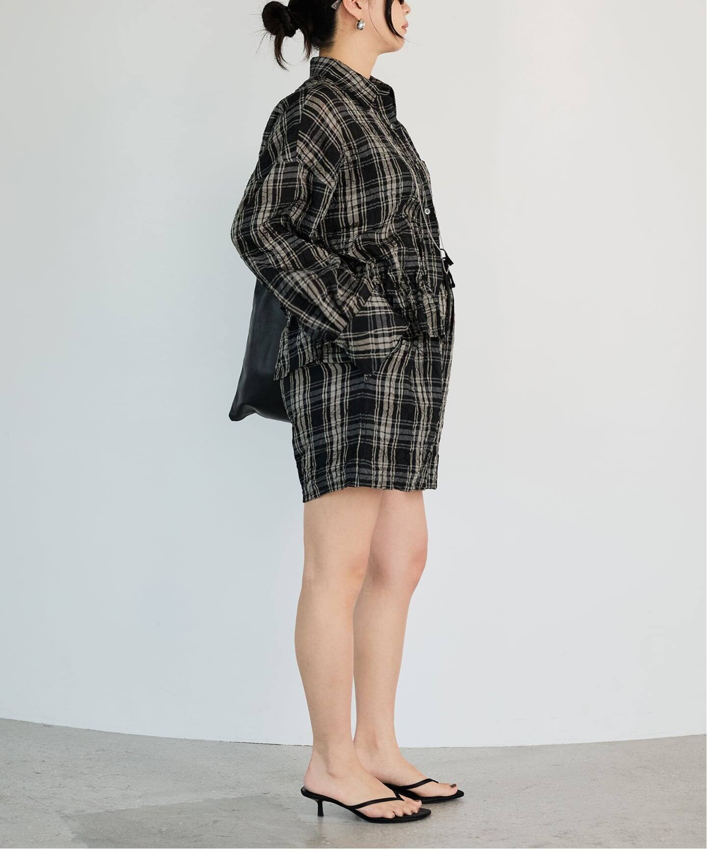 IENA LA BOUCLE キャッチワッシャーチェックショートパンツ（ショート