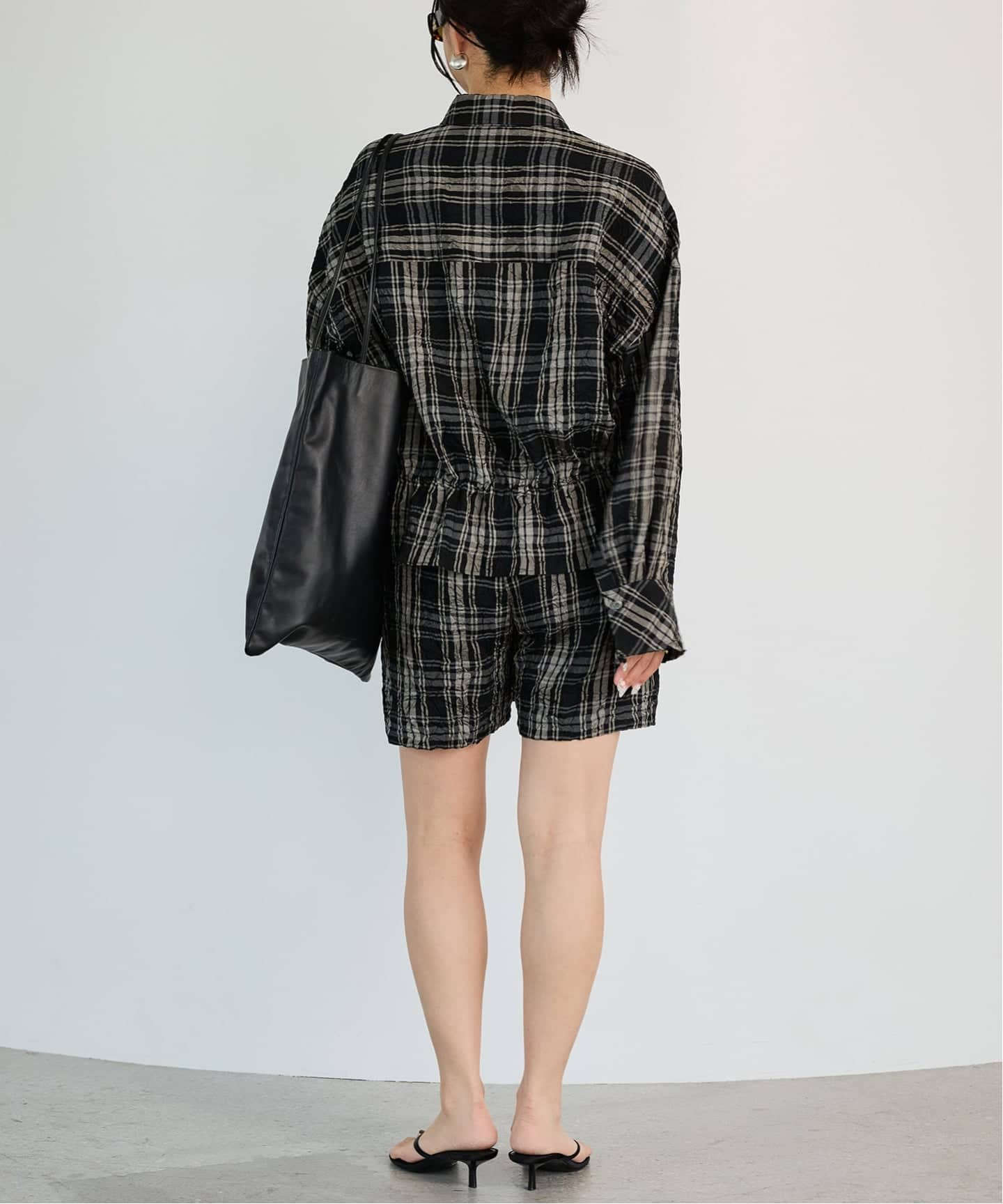 IENA LA BOUCLE キャッチワッシャーチェックショートパンツ（ショート