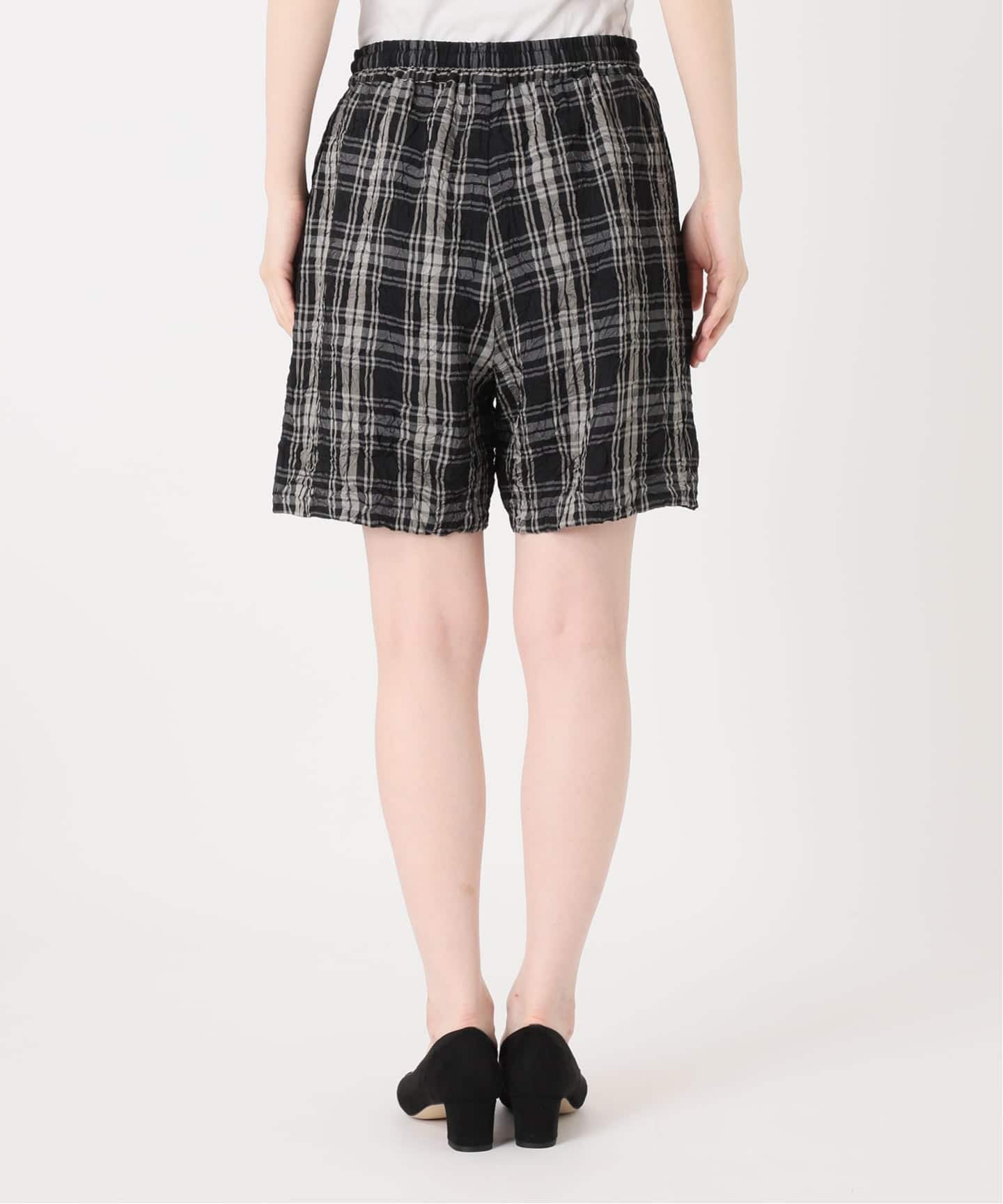 IENA LA BOUCLE キャッチワッシャーチェックショートパンツ（ショート
