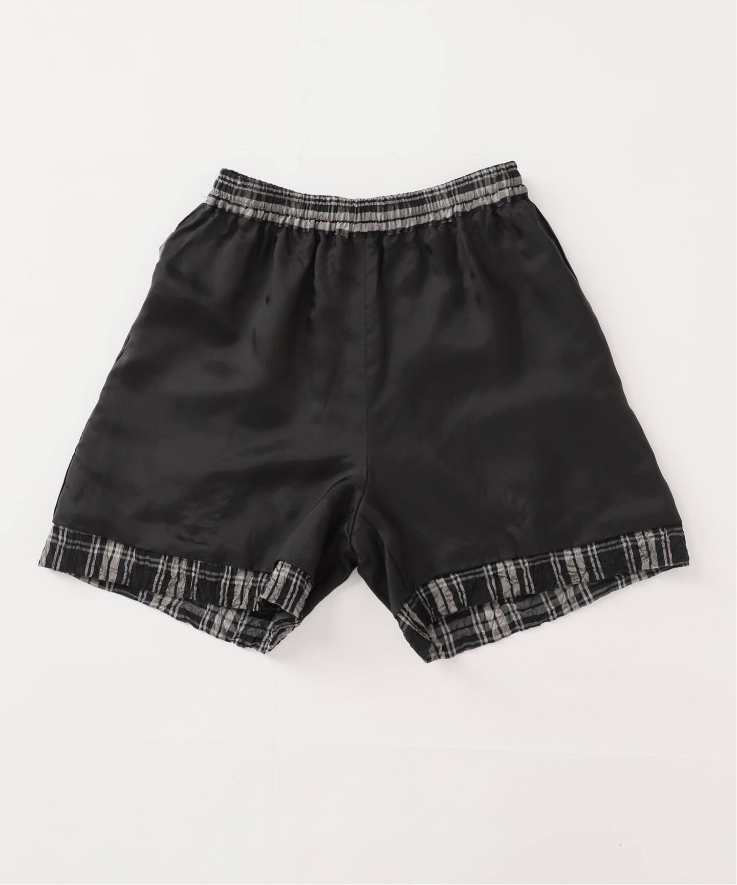 IENA LA BOUCLE キャッチワッシャーチェックショートパンツ（ショート