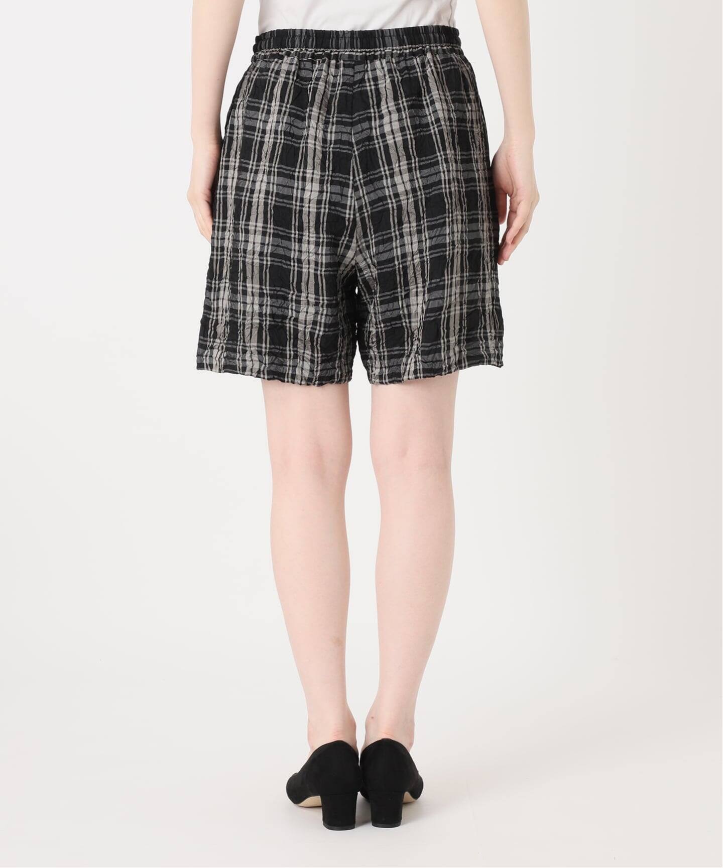 IENA LA BOUCLE キャッチワッシャーチェックショートパンツ（ショート