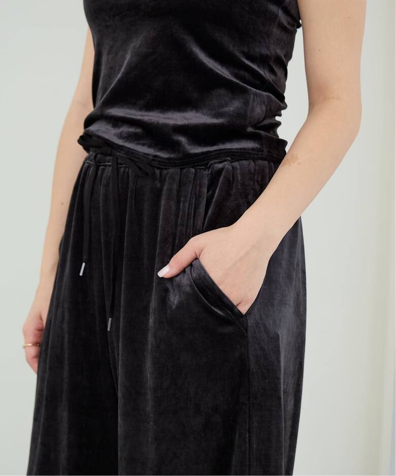IENA LA BOUCLEトリアセベロアイージーワイドパンツ（その他パンツ 