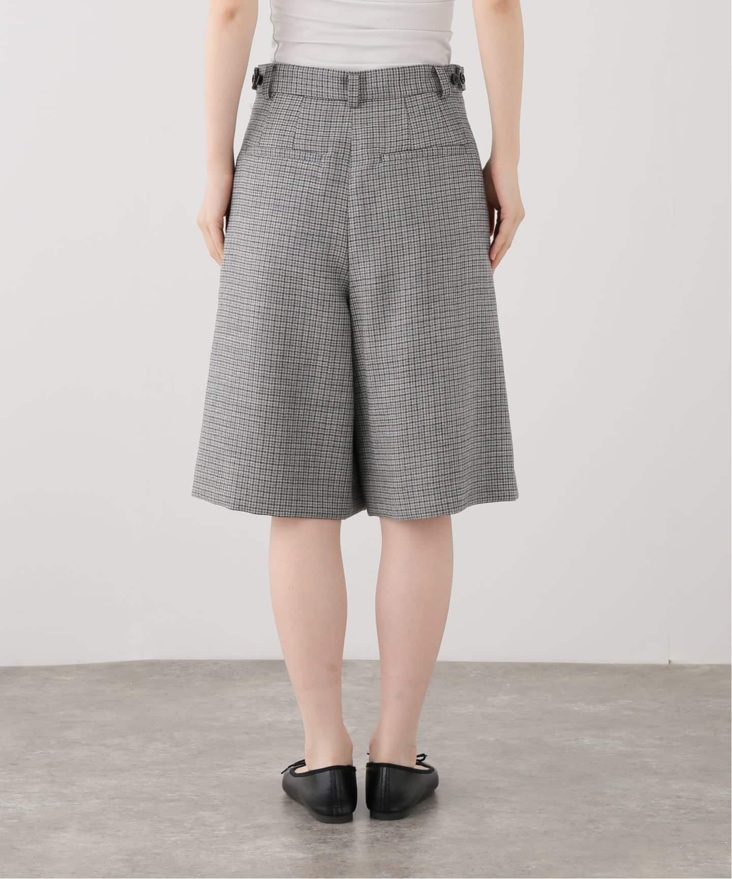 IENA LA BOUCLE ハウンドトゥースショートパンツ（ショート・ハーフ