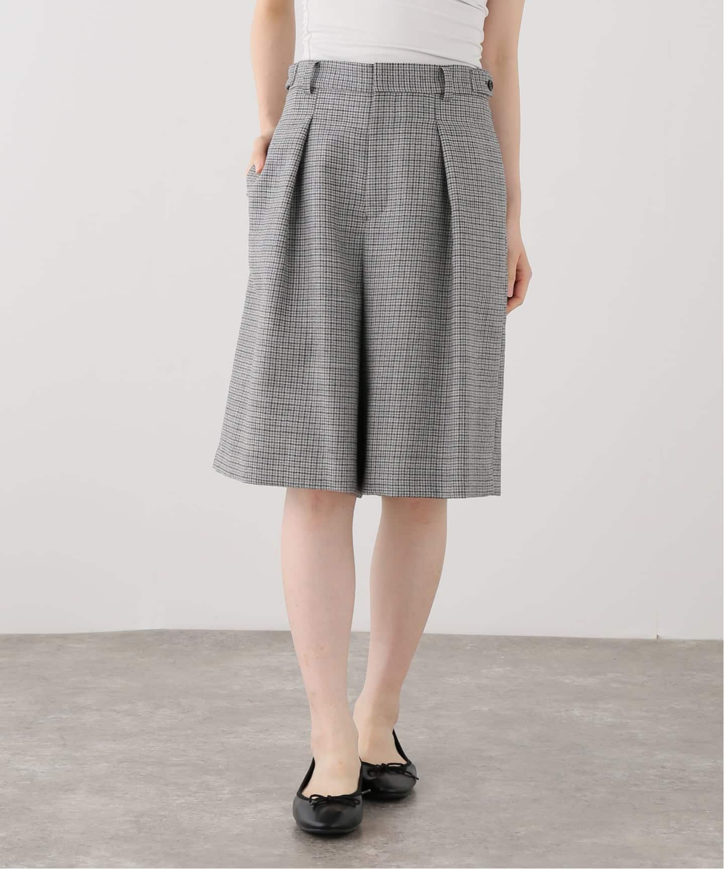 IENA LA BOUCLE ハウンドトゥースショートパンツ（ショート・ハーフ