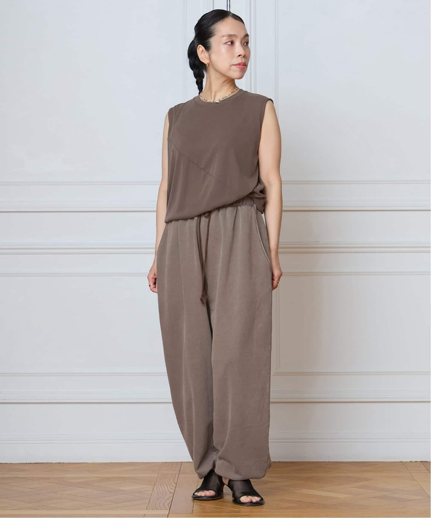 予約》IENA LA BOUCLE ピグメントバイオスウェットパンツ（スウェット