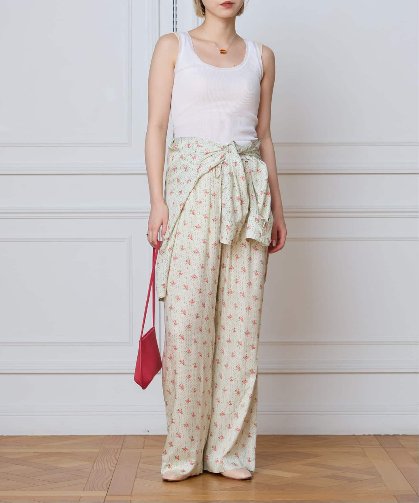 IENA LA BOUCLE レトロフラワープリントパンツ（その他パンツ）｜IENA