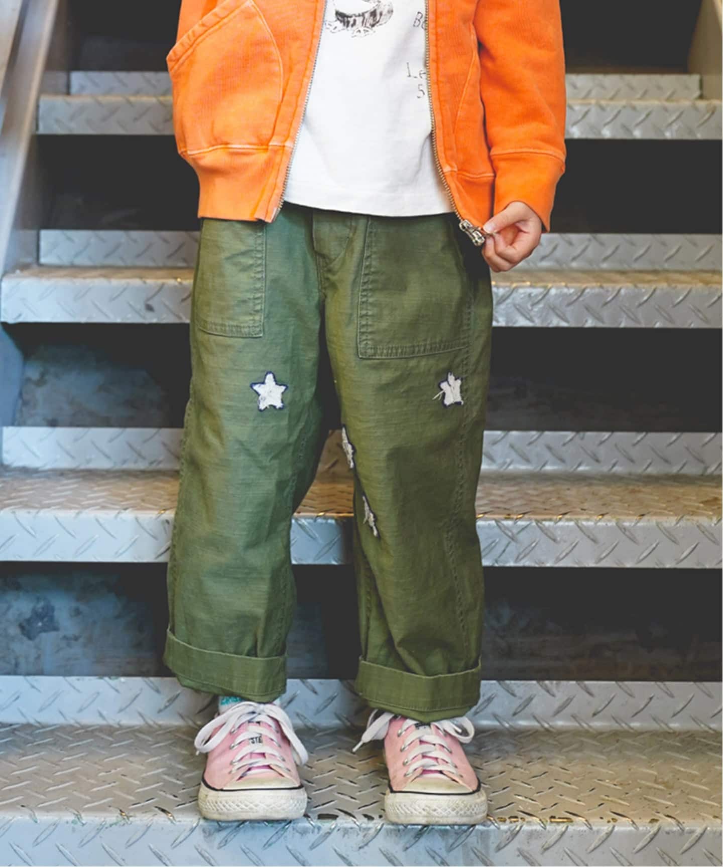 DENIM DUNGAREE/デニムダンガリー】スターパンツ(115-125cm)（キッズ