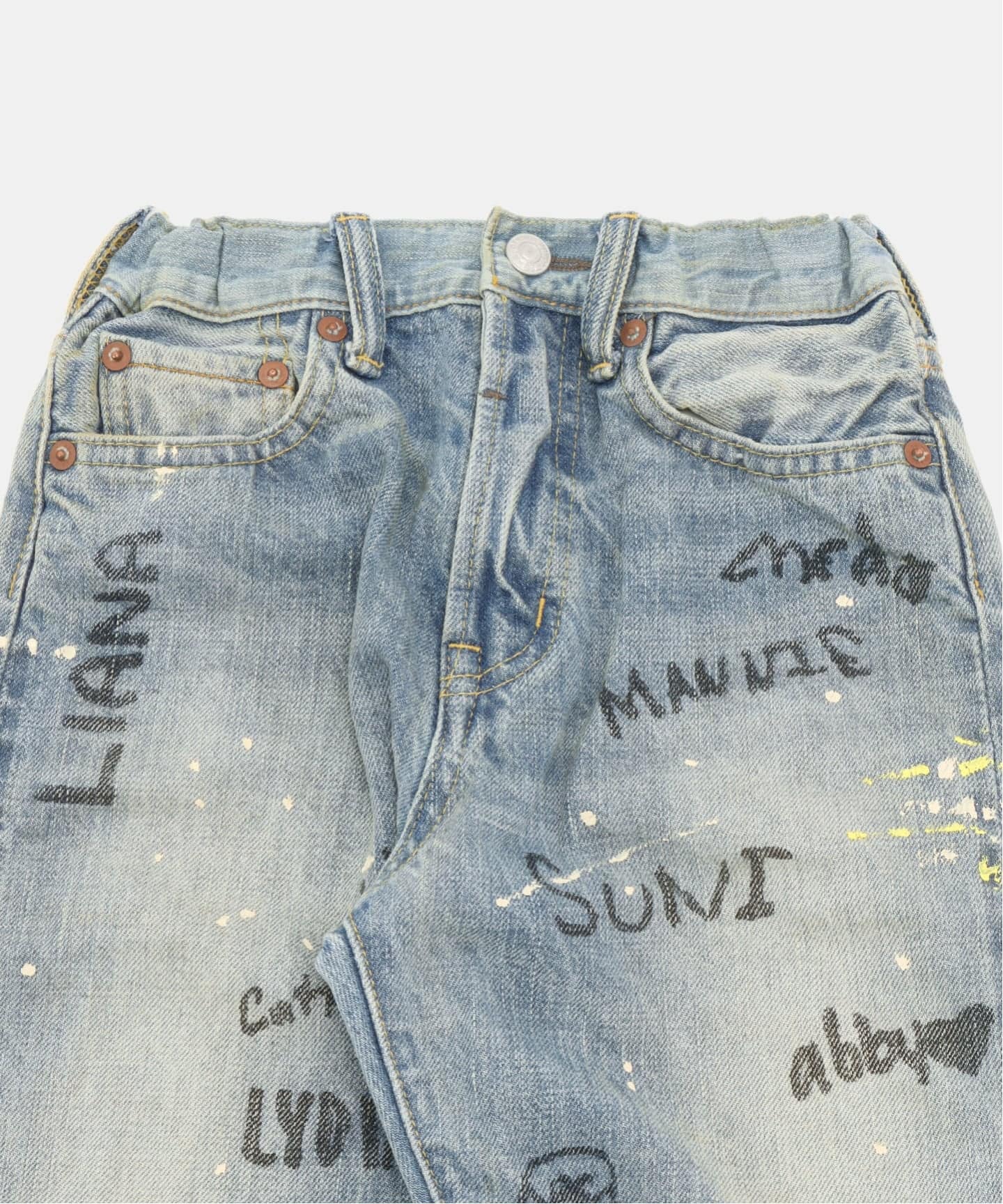 DENIM DUNGAREE/デニムダンガリー】ラクガキデニムパンツ（110-120cm