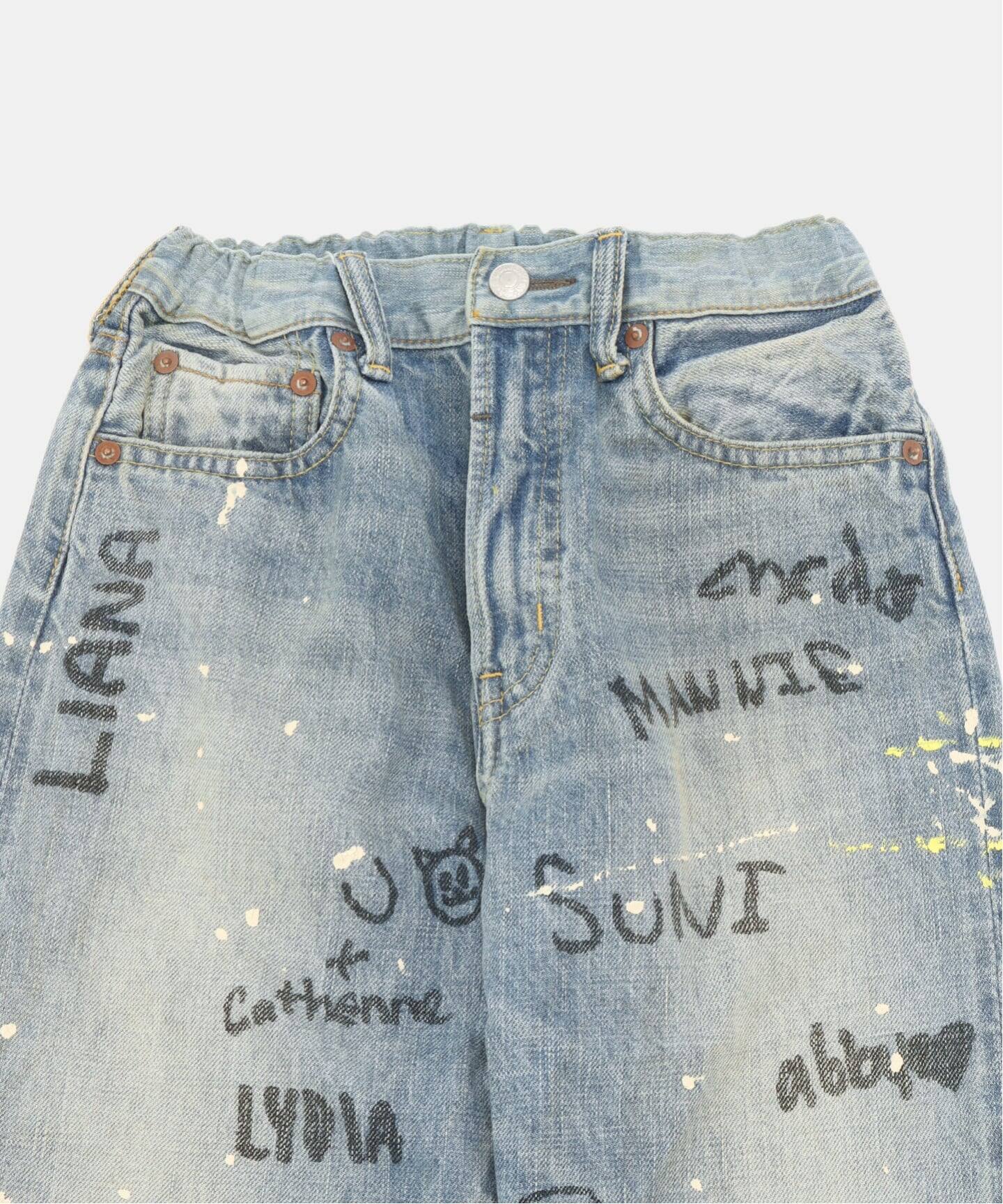 DENIM DUNGAREE/デニムダンガリー】ラクガキデニムパンツ（130cm