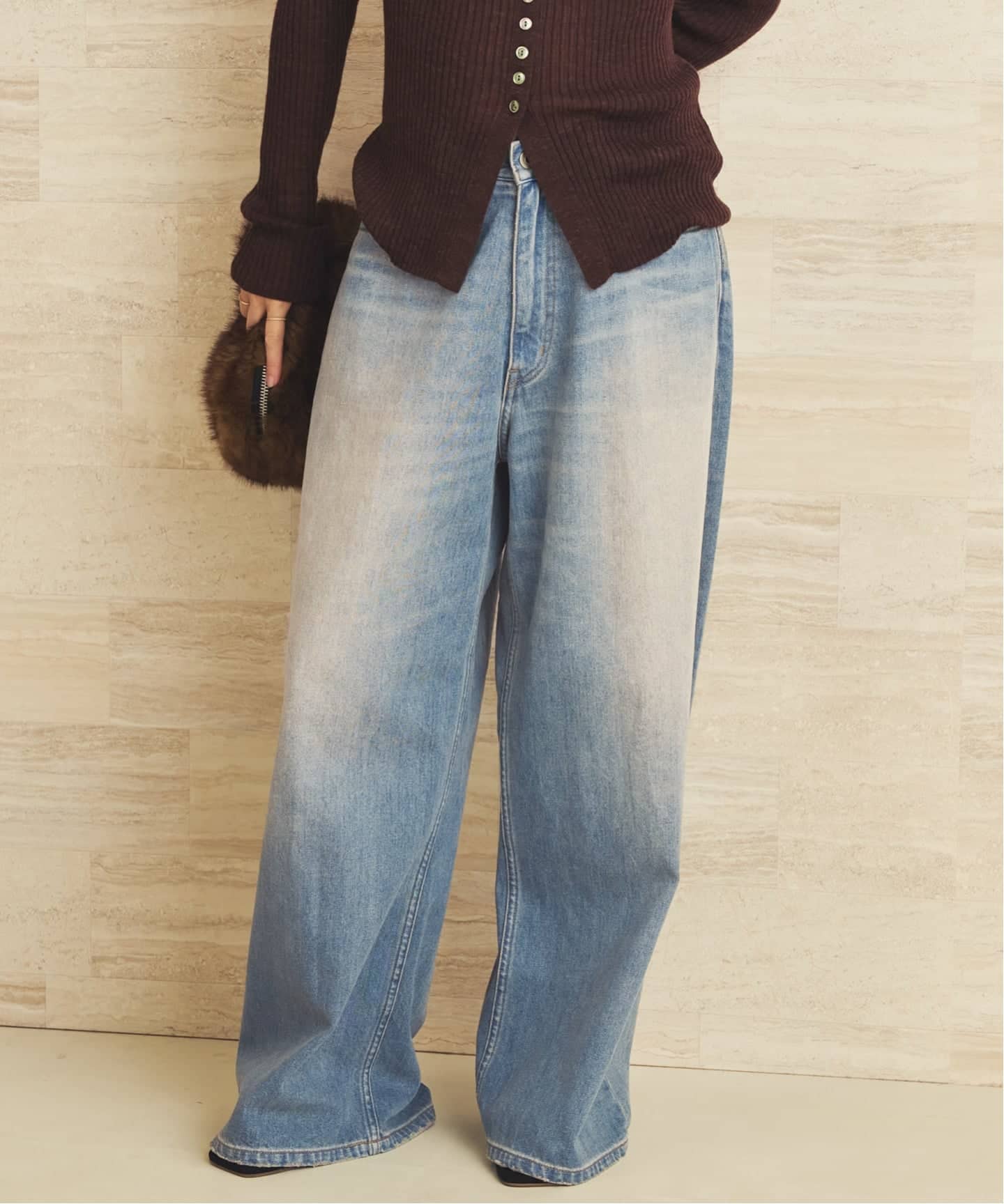 予約》Super Wide Denim パンツ（デニムパンツ・ジーンズ）｜Plage