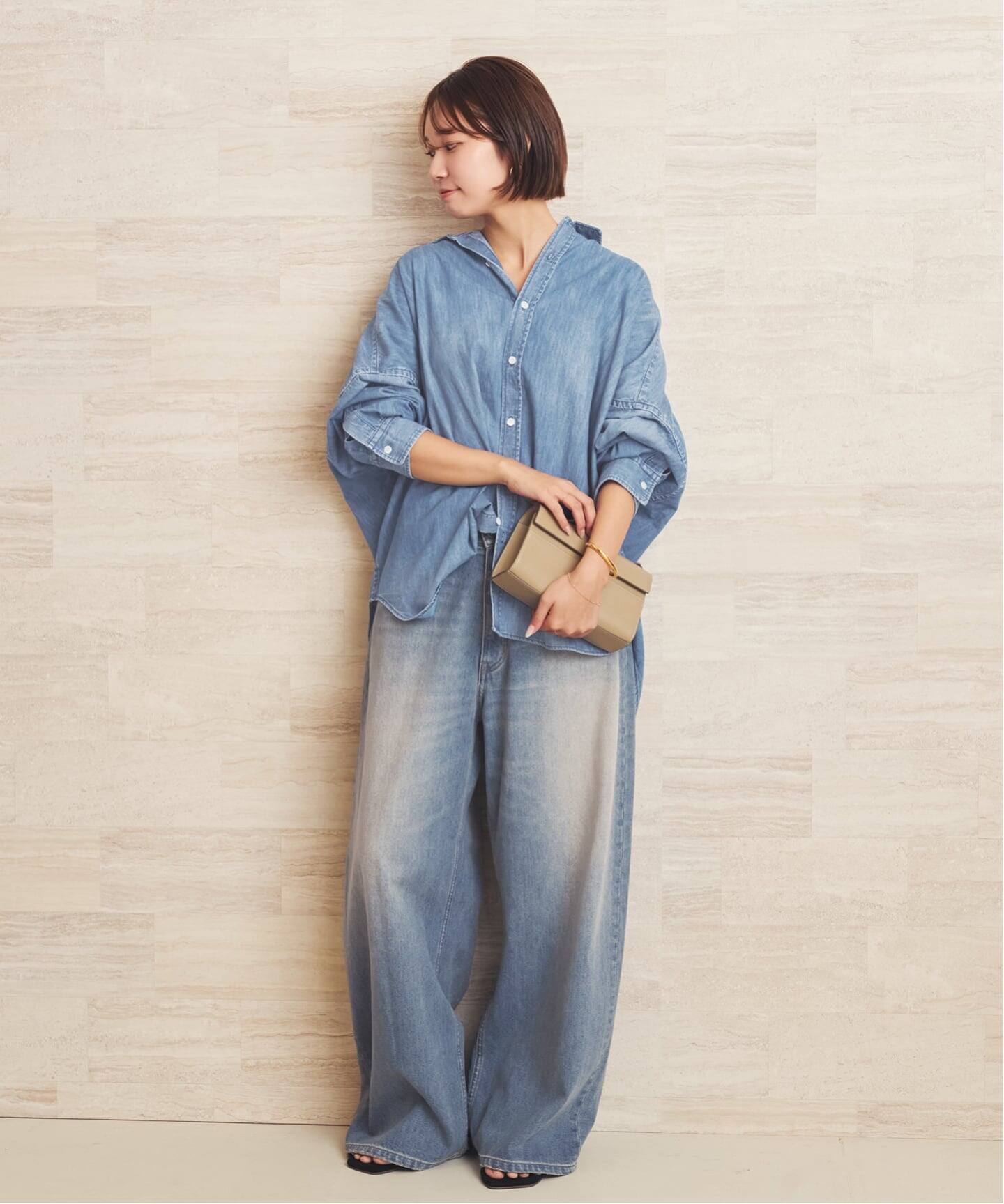 予約》Super Wide Denim パンツ（デニムパンツ・ジーンズ）｜Plage
