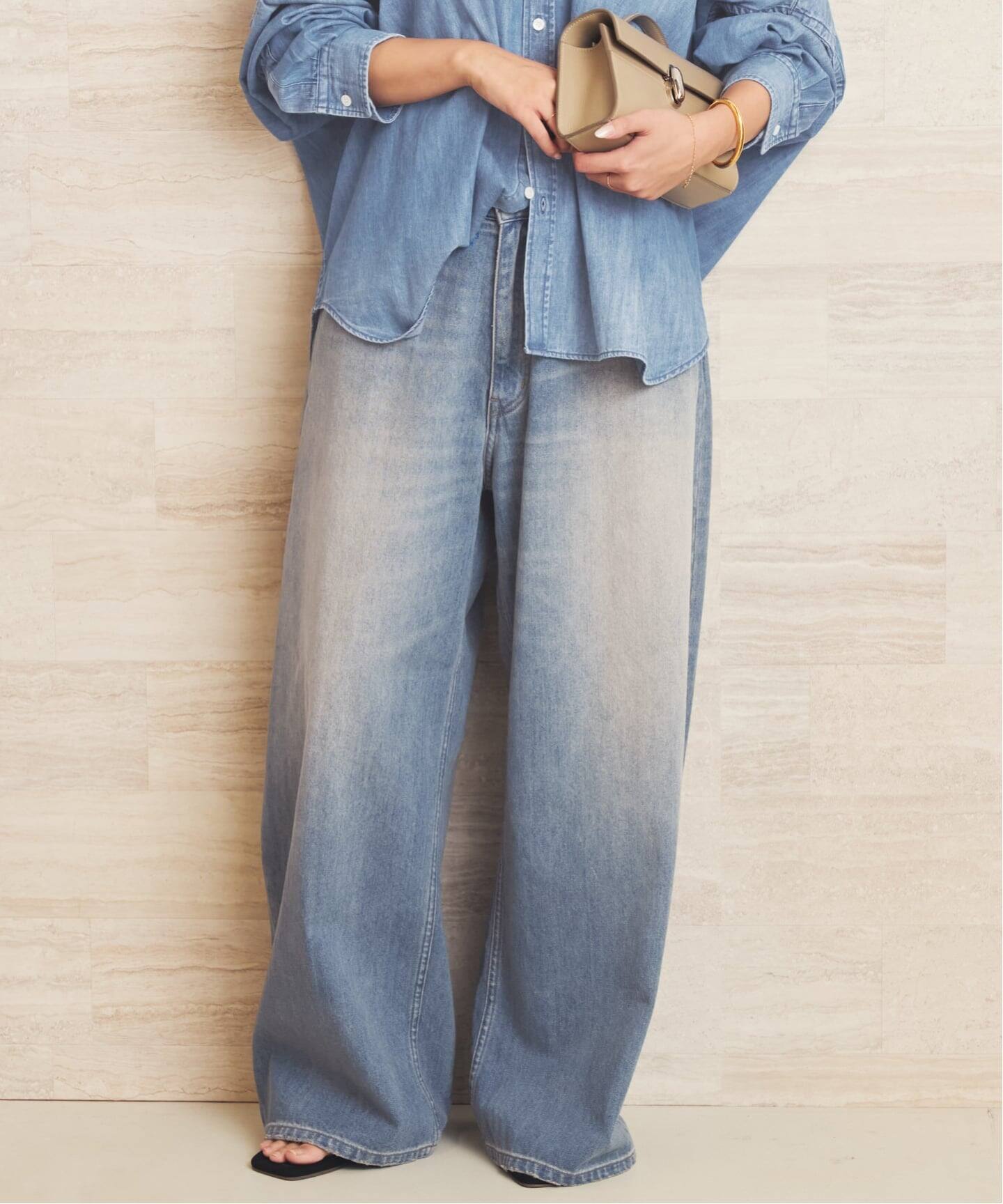 予約》Super Wide Denim パンツ（デニムパンツ・ジーンズ）｜Plage