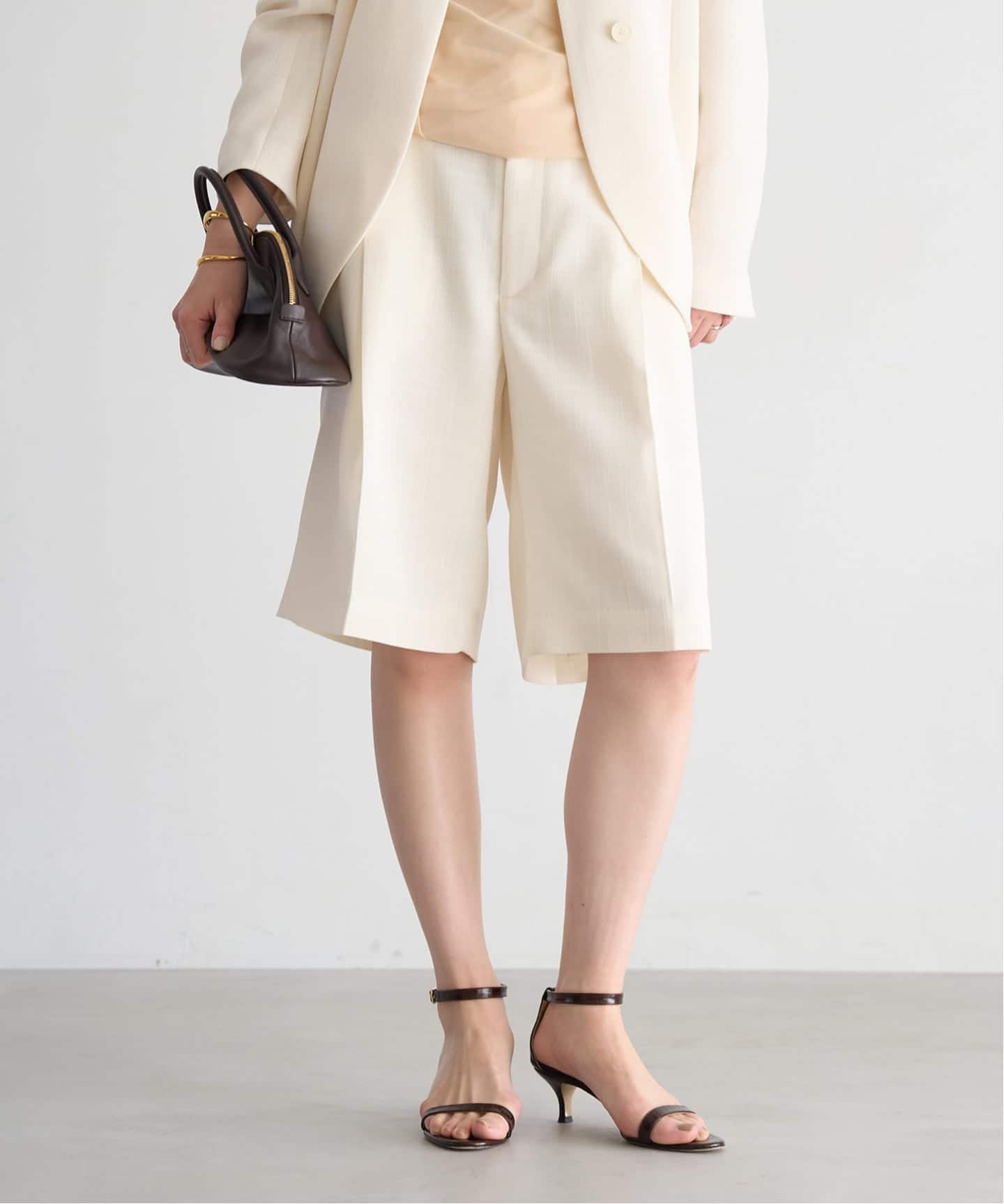 Plage ブラージュ　コットン　ニット　ハーフパンツ　アイボリー　新品 Short パンツ（ショート・ハーフパンツ）｜Plage（プラージュ）の通販