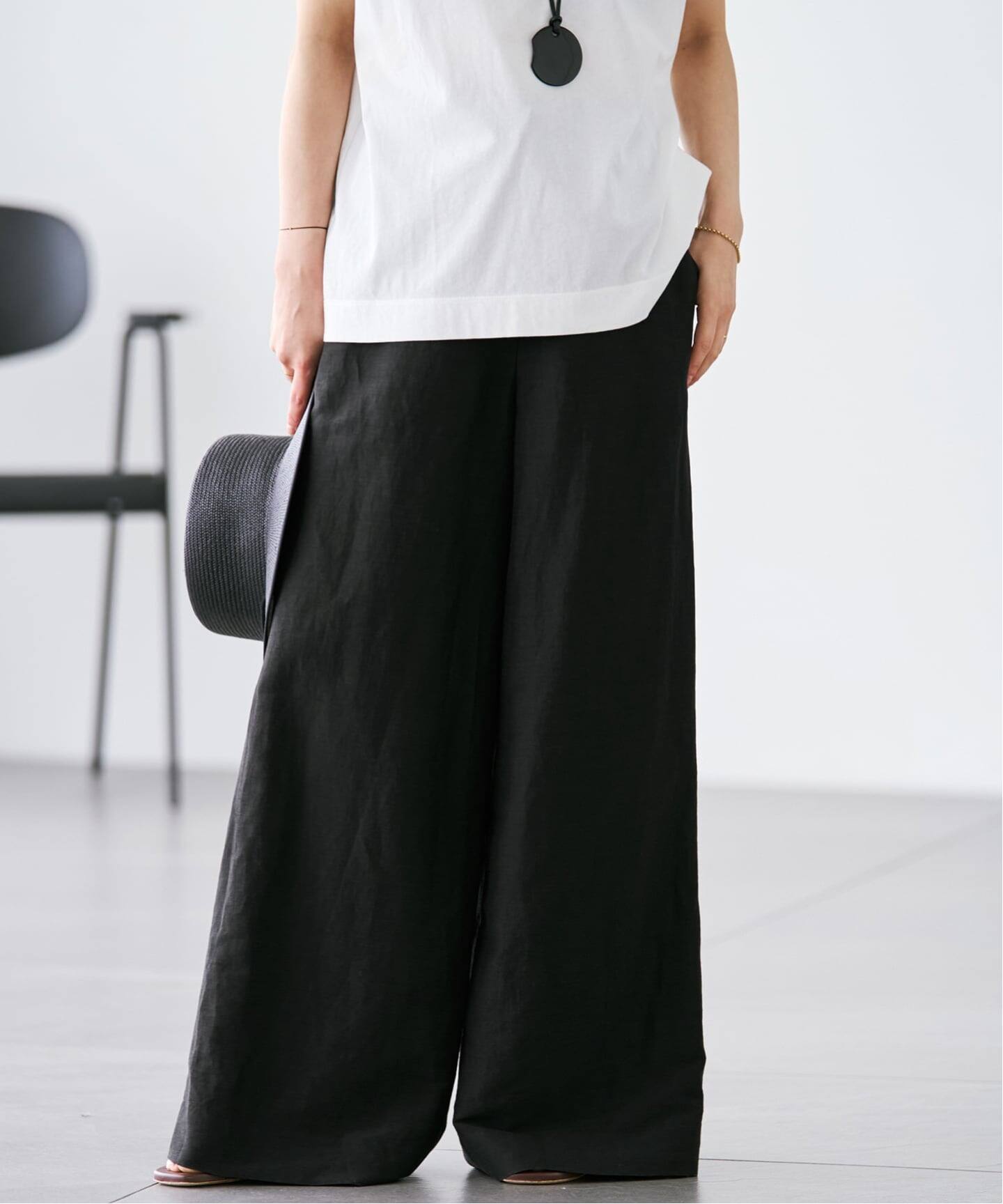 予約》Linen Mix Wide パンツ（その他パンツ）｜Plage（プラージュ）の