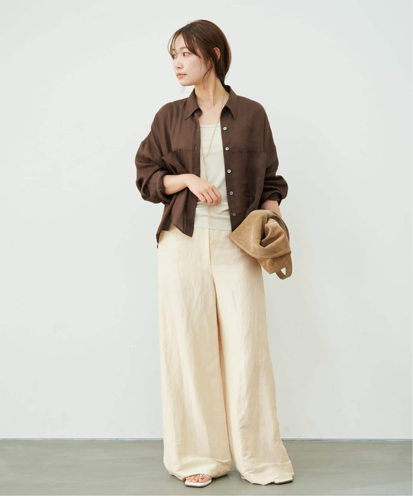 Linen Mix Wide パンツ（その他パンツ）｜Plage（プラージュ）の通販