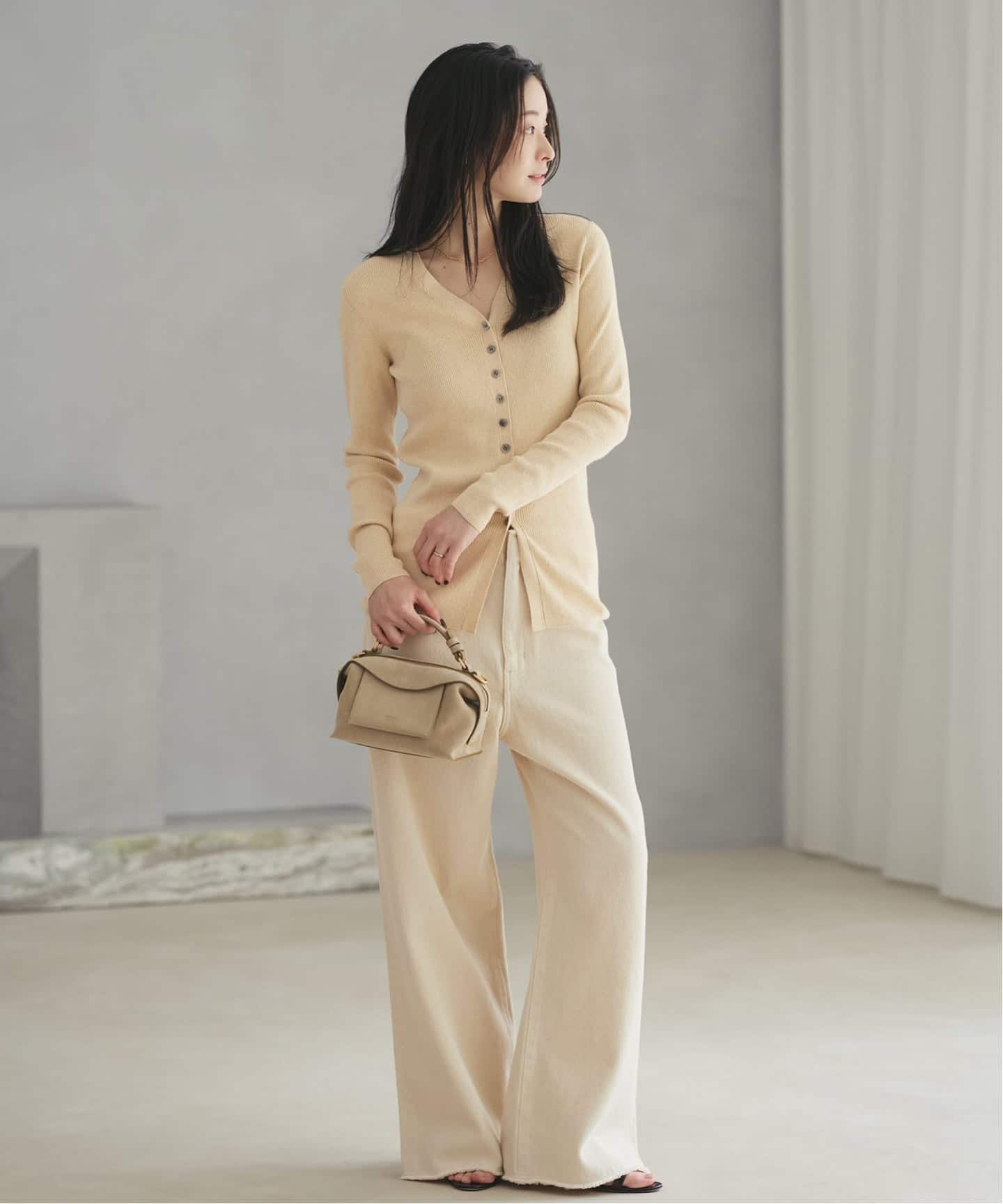 Plage Ecru cotton デニムパンツ 36サイズ Ecru cotton パンツ（デニムパンツ・ジーンズ）｜Plage（プラージュ