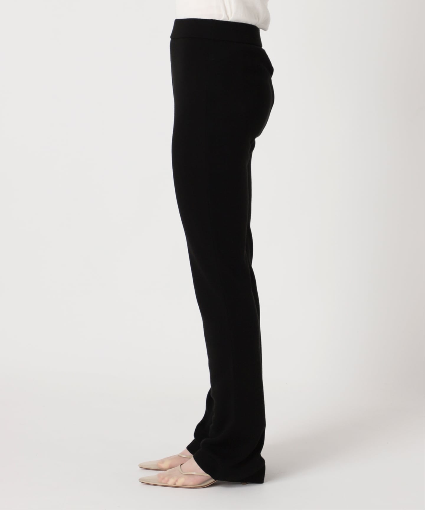 plage 18G スムースパンツ ブラック 36 WEB限定追加》18G スムース