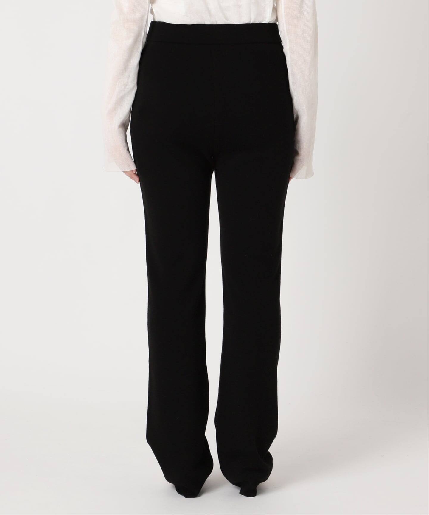 plage プラージュ　18G スムースパンツ　ブラック38 WEB限定追加予約》18G スムース パンツ 2（その他パンツ）｜Plage