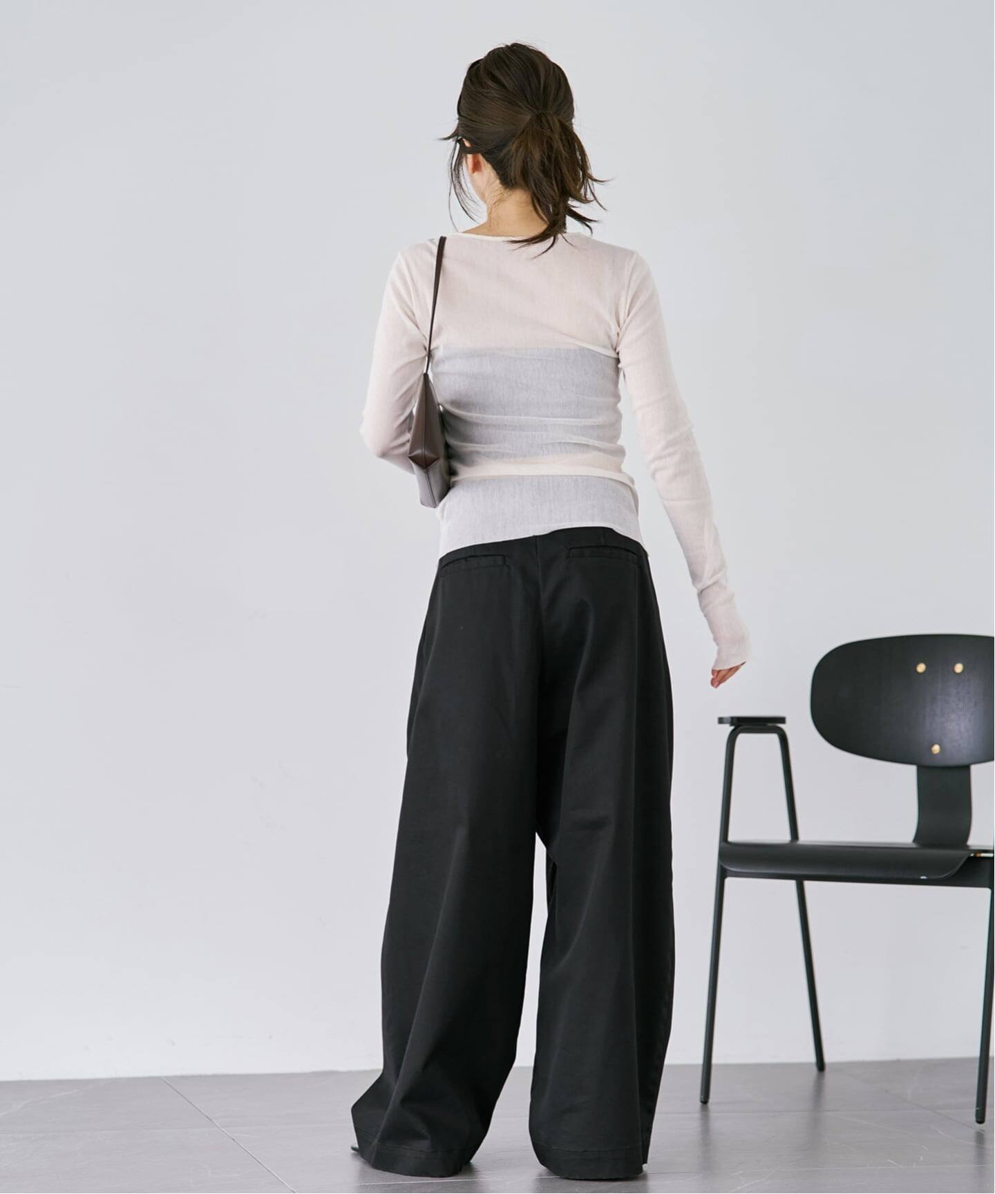 【2024SS 極美品✨】R’IAM Plage バルーンチノパンツ 黒 完売品 plage（プラージュ）の「《追加》R'IAM バルーンチノパンツ